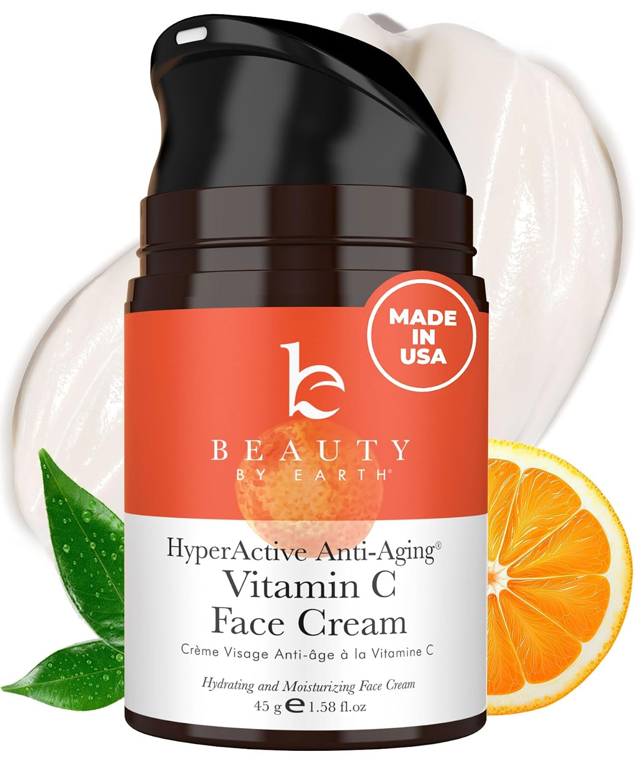 Vitamin C Face Cream – USA Made with Organic & Natural Ingredients | Skin Brightening Cream for Face, Discoloration Correcting & Anti Aging Moisturizer for Face with Antioxidants