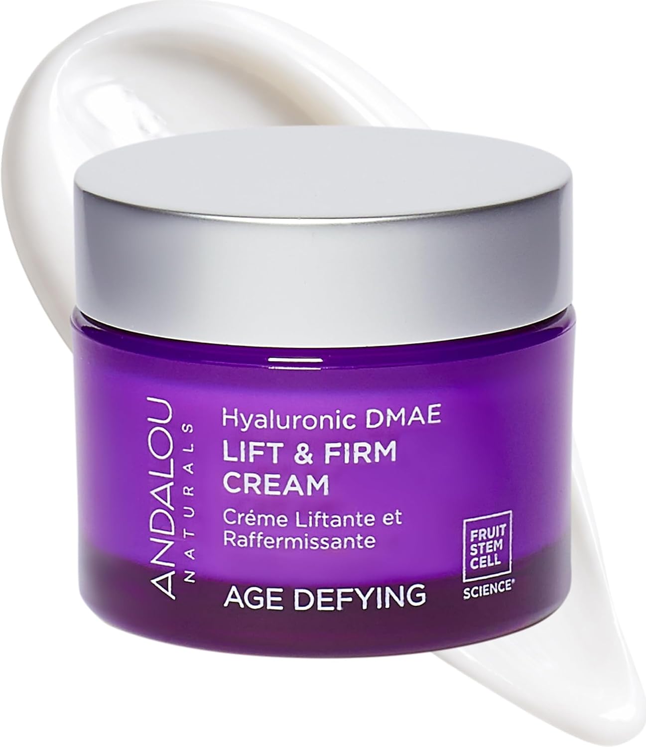 Andalou Naturals Hyaluronic DMAE Lift & Firm Skin Cream (1.7 oz) | Anti Aging Face Moisturizer with Hyaluronic Acid, Helps Reduce Fine Lines & Wrinkles