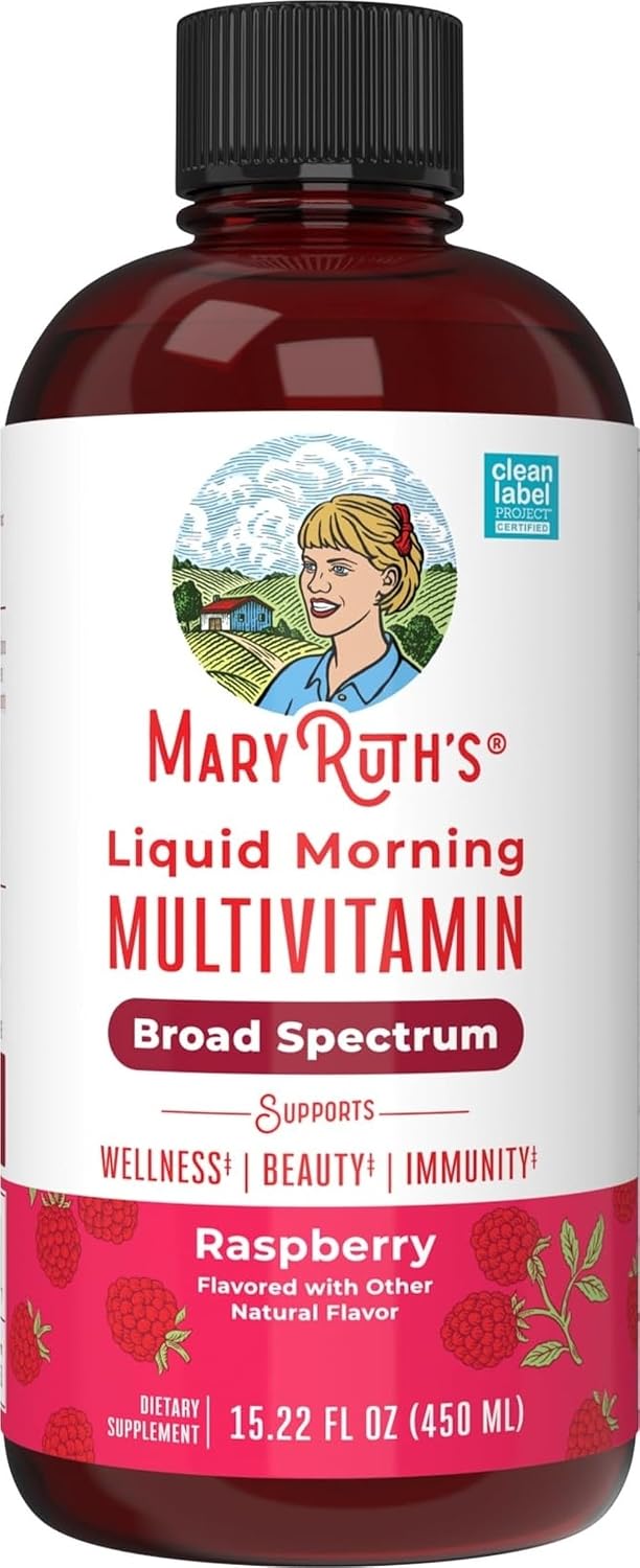 MARYRUTH’S Liquid Morning Multivitamin for Women, Men & Kids, 15 Servings | For Women, Men & Kids