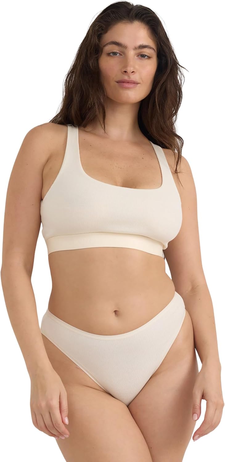 Organic Basics Women’s Core Ribbed Cotton Tank Top Bralette