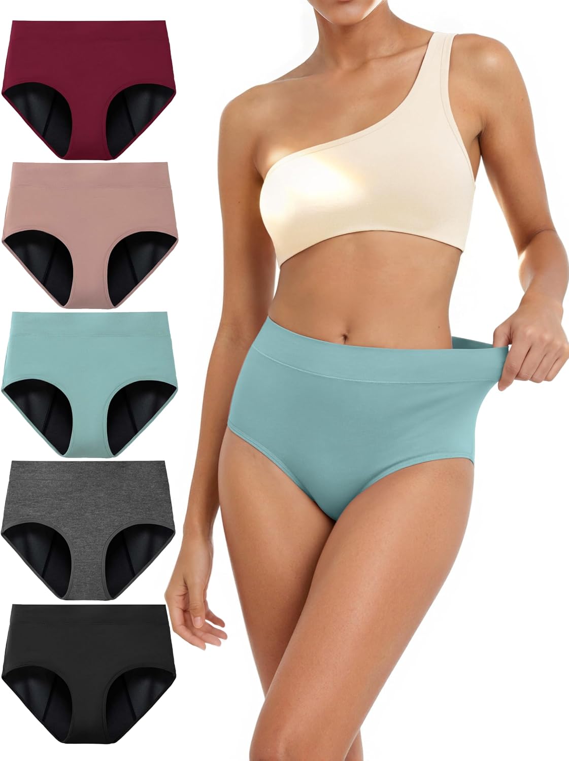 TIICHOO Period Underwear for Women High Waist Womens Incontinence Underwear