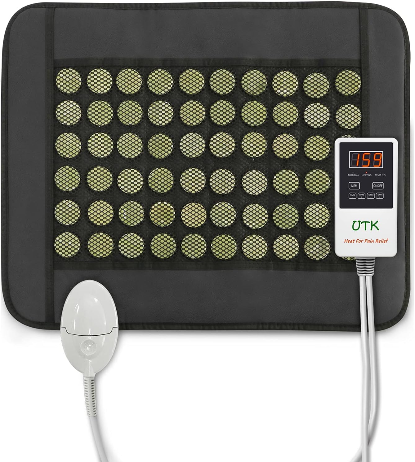 UTK Far Infrared Heating Pad for Back Pain, Small 19×15 in, 60 Pure Jade