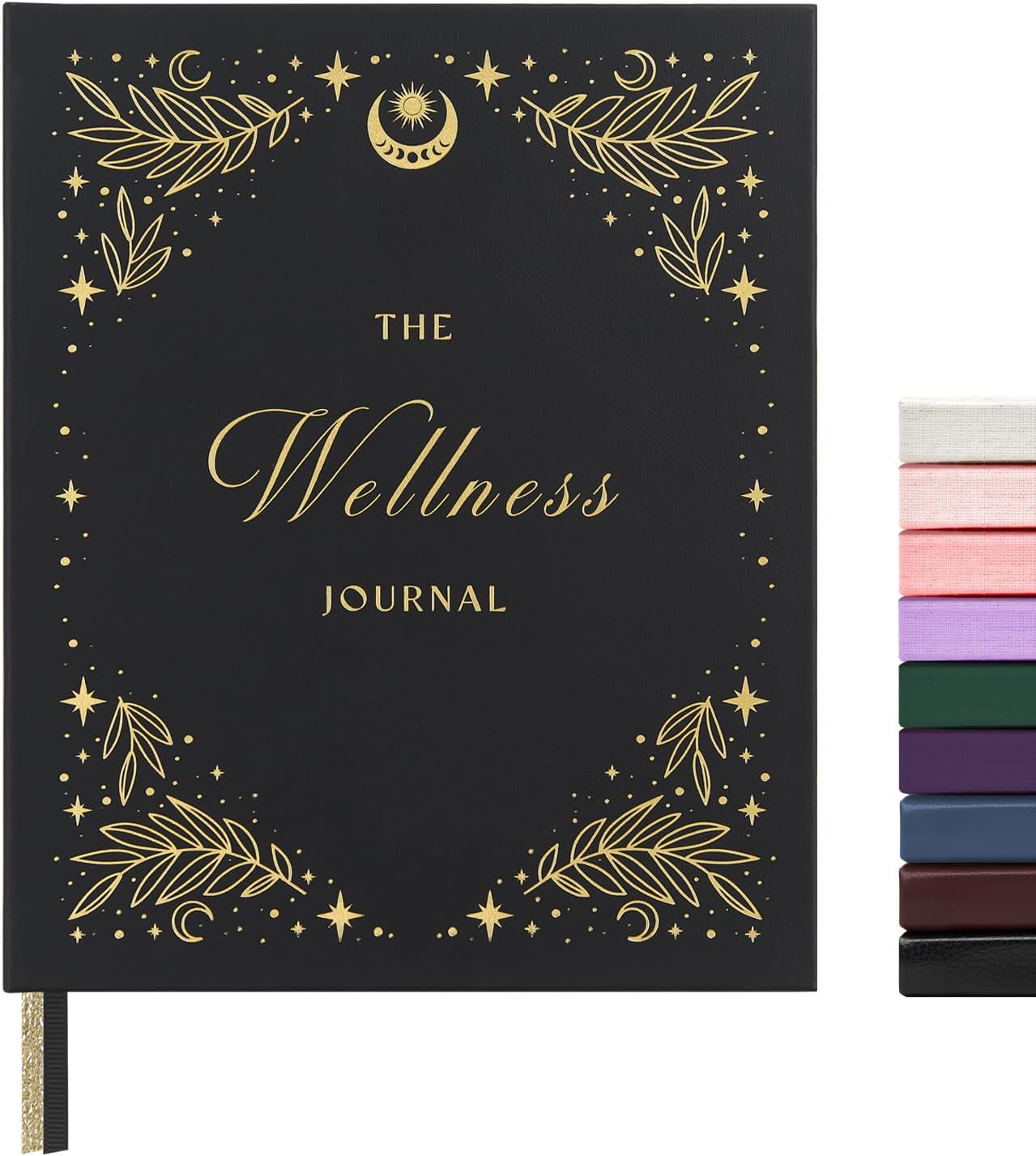 &And Per Se Wellness Journal, Self Care & Daily Journal for Women, Mental Health Planner with Habit Tracker, Diet & Goals, Undated, Gift-Ready (Stardust Black)