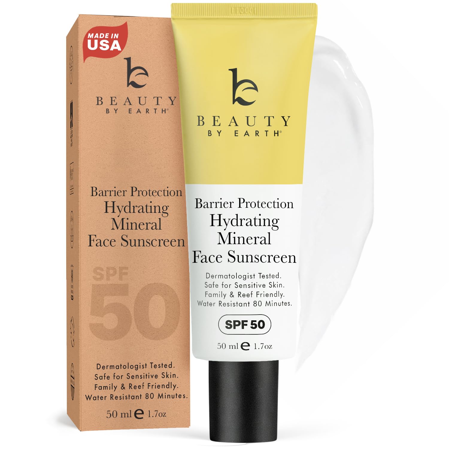 Mineral Sunscreen for Face SPF 50 – Broad Spectrum Zinc Oxide