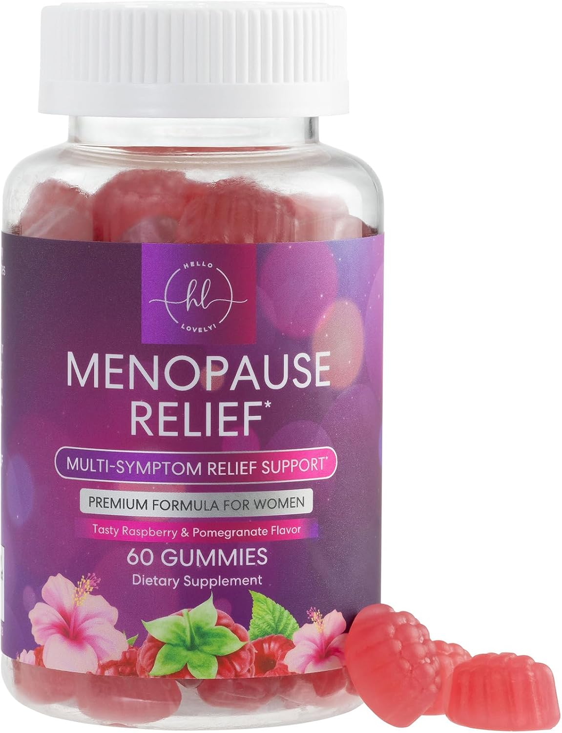 Menopause Supplements for Women – Complete Natural Mild Hot Flashes & Night Sweats Support, Multi Benefit Menopause Relief Gummy, Hormone Support for Balance & Energy, Gluten-Free – 60 Gummies