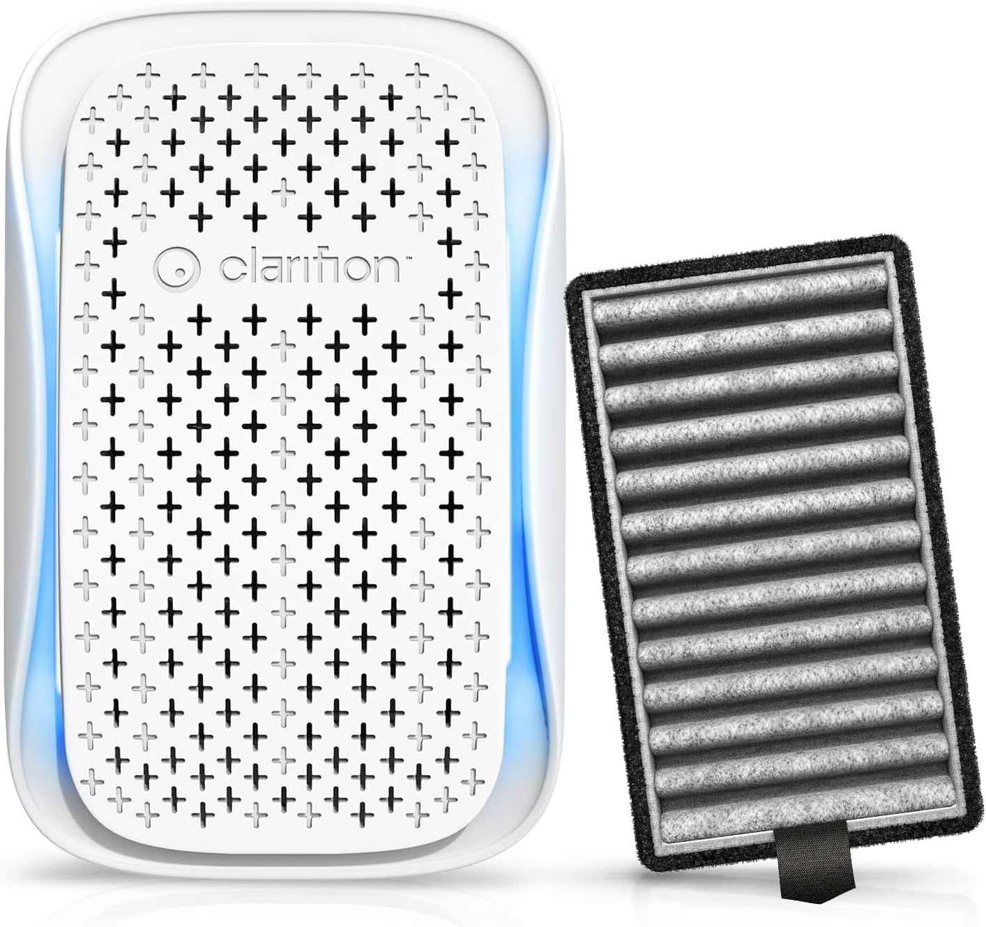 Clarifion – DSTx Portable Air Purifier – Plug In Air Ionizer HEPA Filter, Mini Personal Air Purifiers For, Bedroom and Pets Helps With Smoke, Airborne Dust and Odors