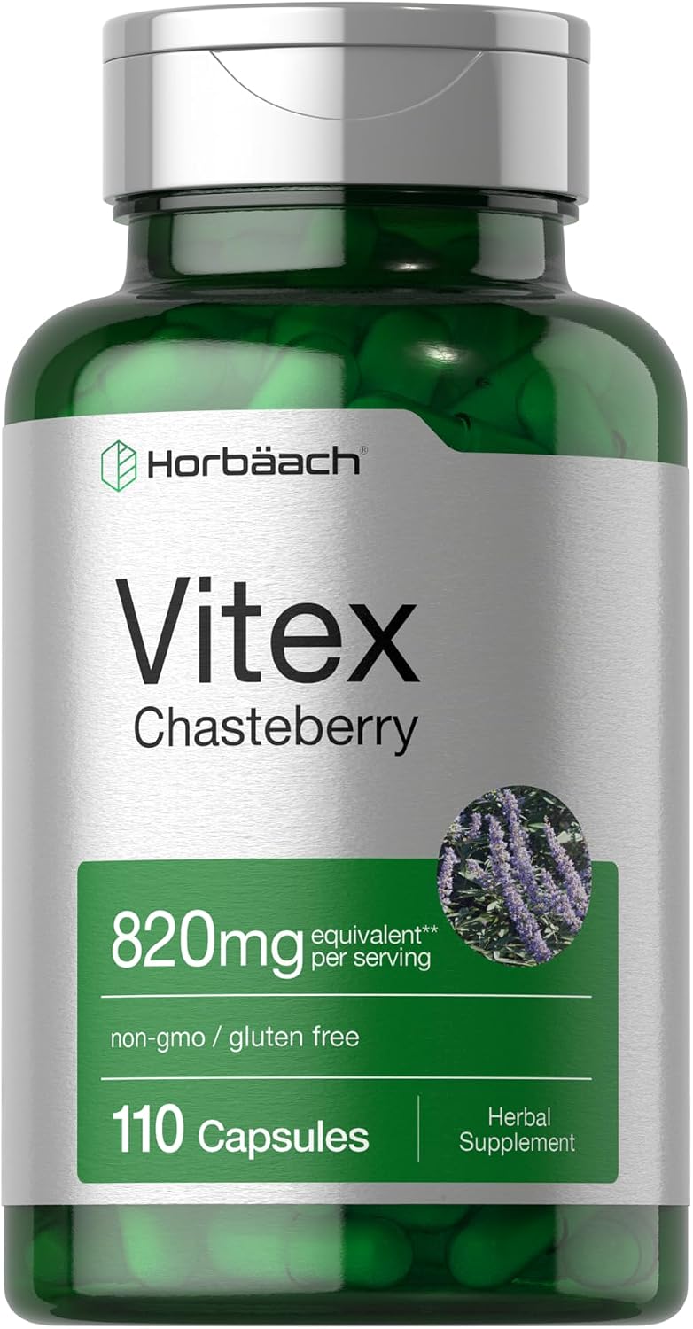 Horbäach Vitex Berry | 110 Capsules | Chasteberry Supplement for Women | Agnus-Castus Fruit | Non-GMO, Gluten Free