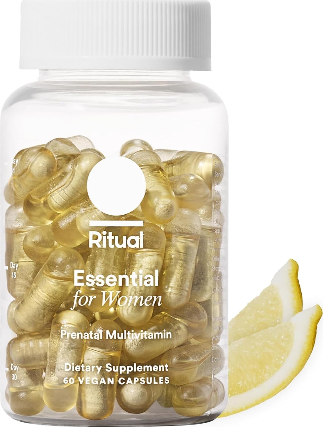 Ritual Women’s Prenatal Multivitamins – 60 Capsules – 30 Servings | Clinical-Backed – Key Essential Vitamins and Minerals to Support Mom and Baby During Pregnancy* – Choline – Vegan – Citrus