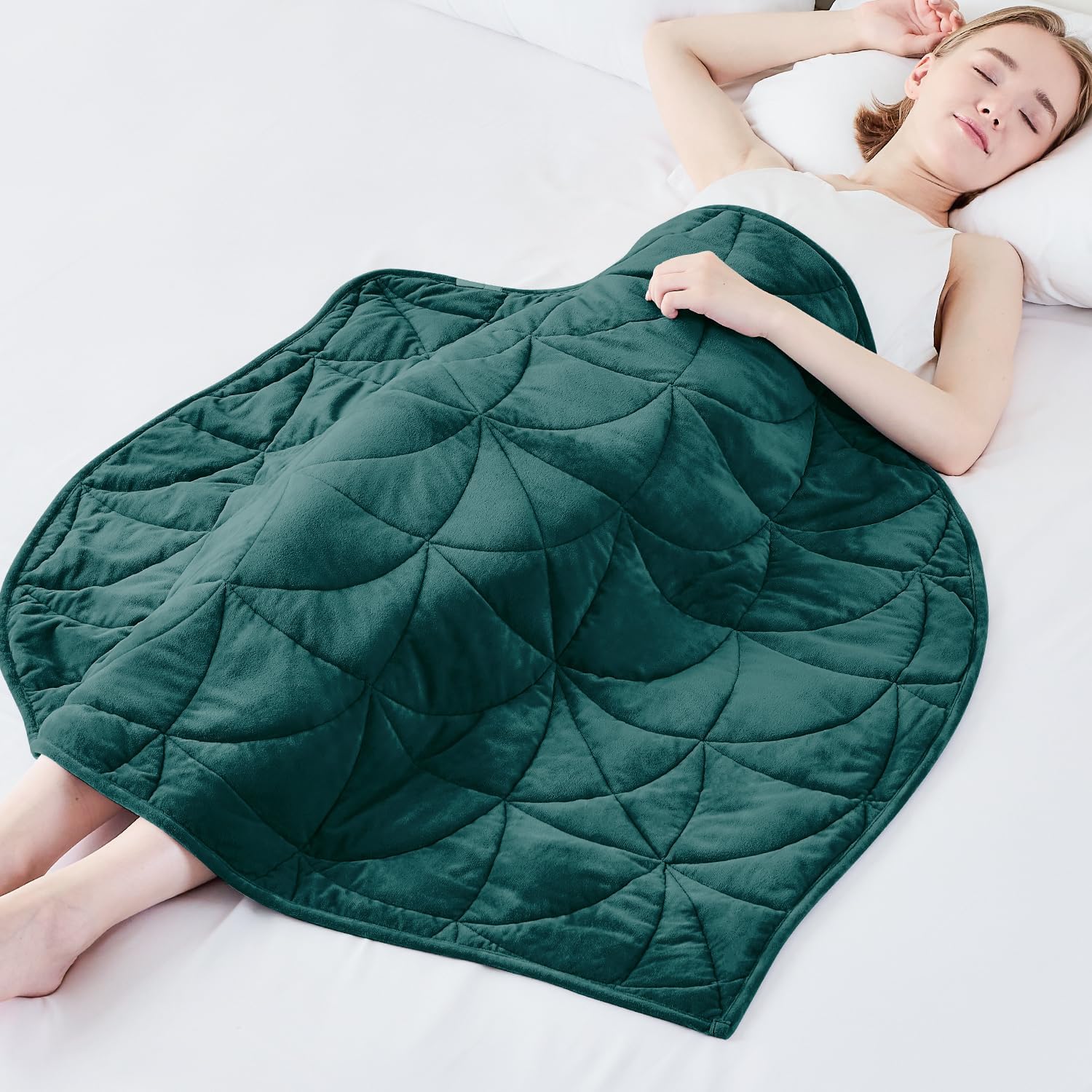 Weighted Lap Blanket 7 lbs for Adults, Small Weighted Blanket, 40″ x 52″