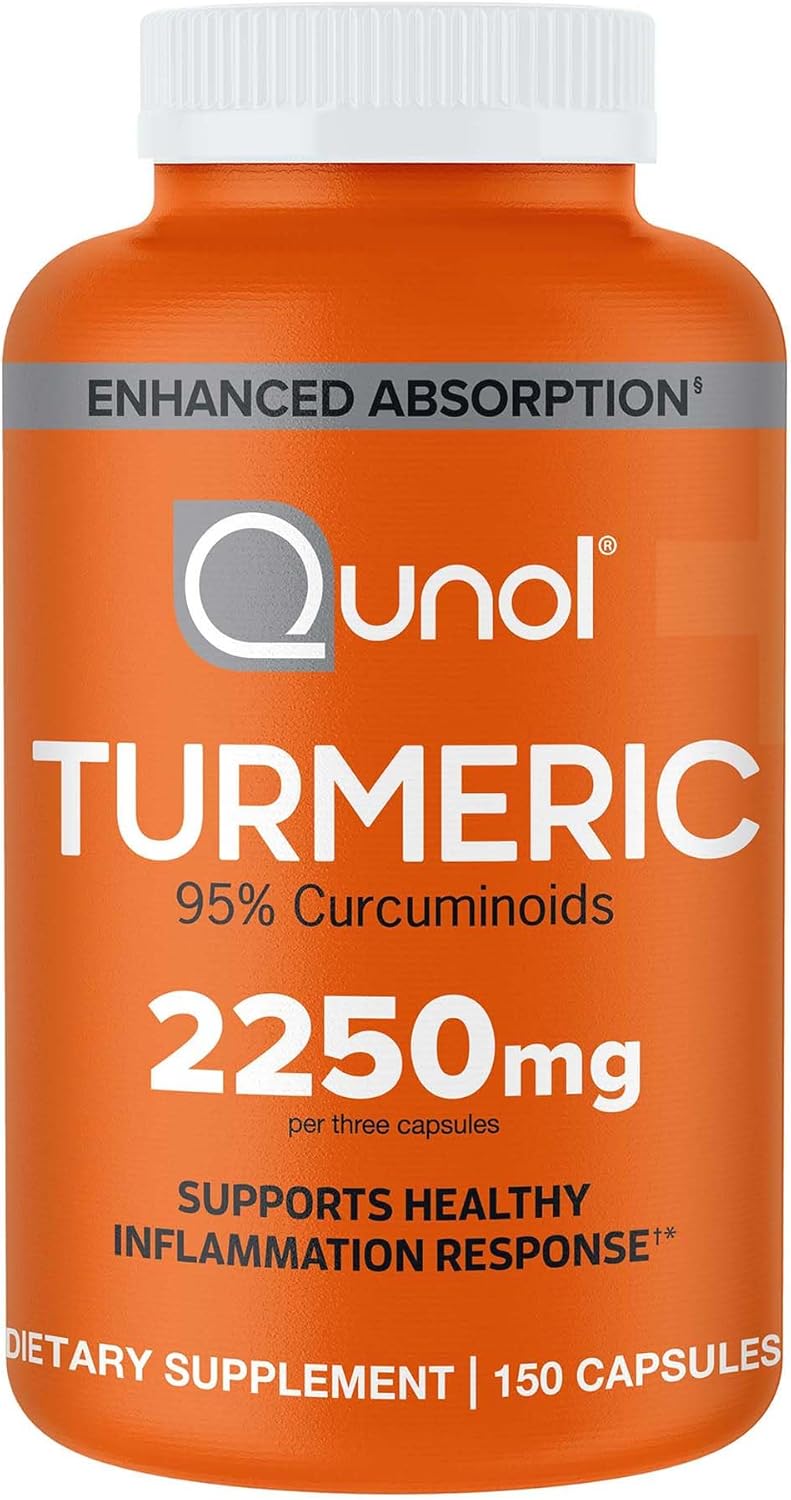 Qunol Turmeric 2250mg + Black Pepper for Enhanced Absorption, 150 Capsules