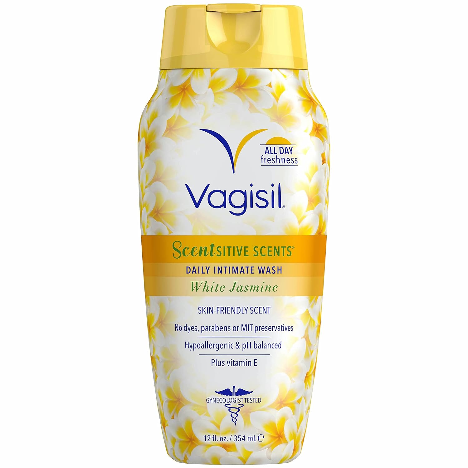 Vagisil Scentsitive Scents Feminine Wash, White Jasmine, 12 Fl Oz (1 Pack)