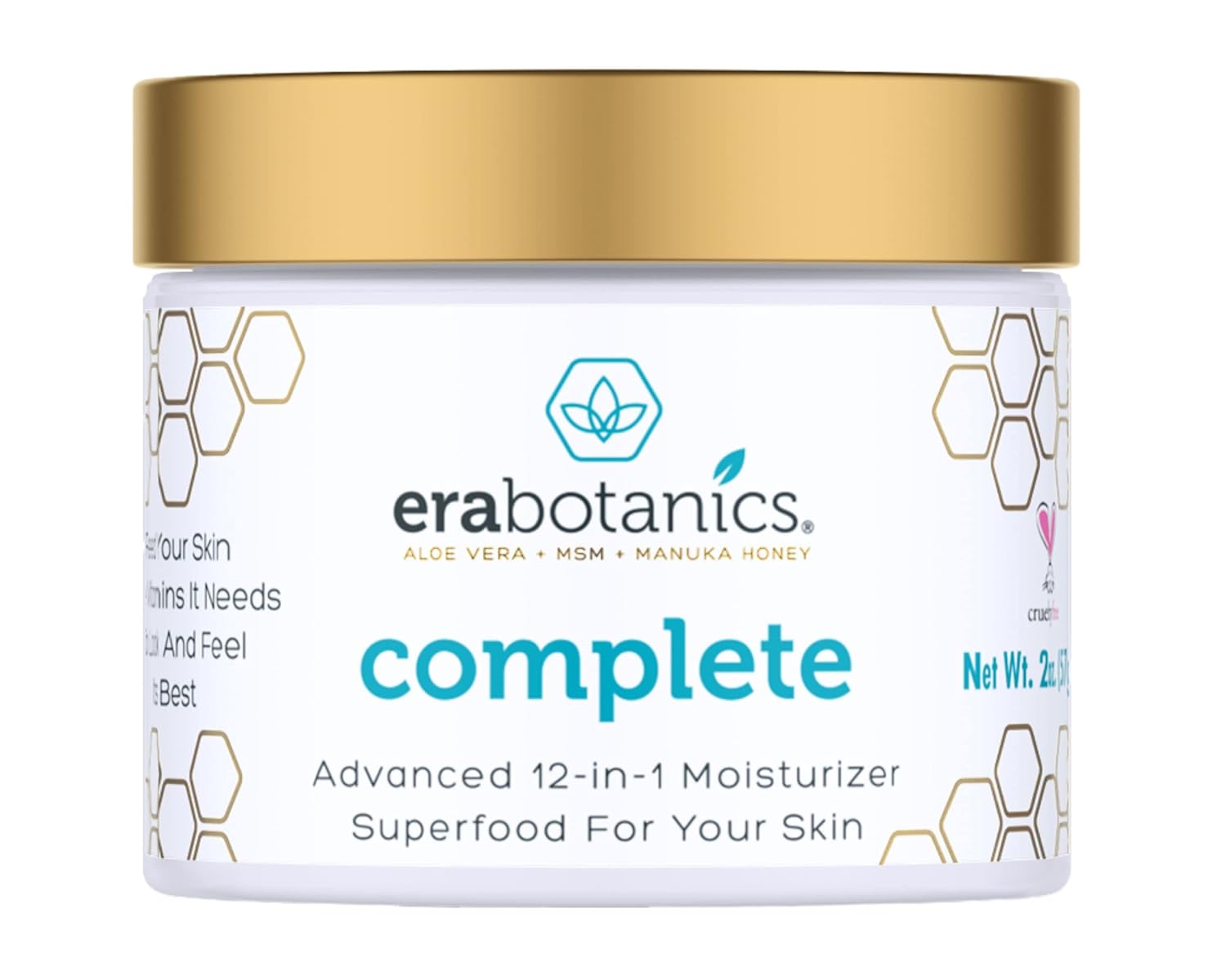 Era Organics Manuka Honey Face Cream – Complete 12-in-1 Daily Moisturizer | Skin Superfood Cream to Help Moisturize, Nourish, Balance & Protect Dry, Sensitive Skin – Non-Greasy, Made in USA 2oz
