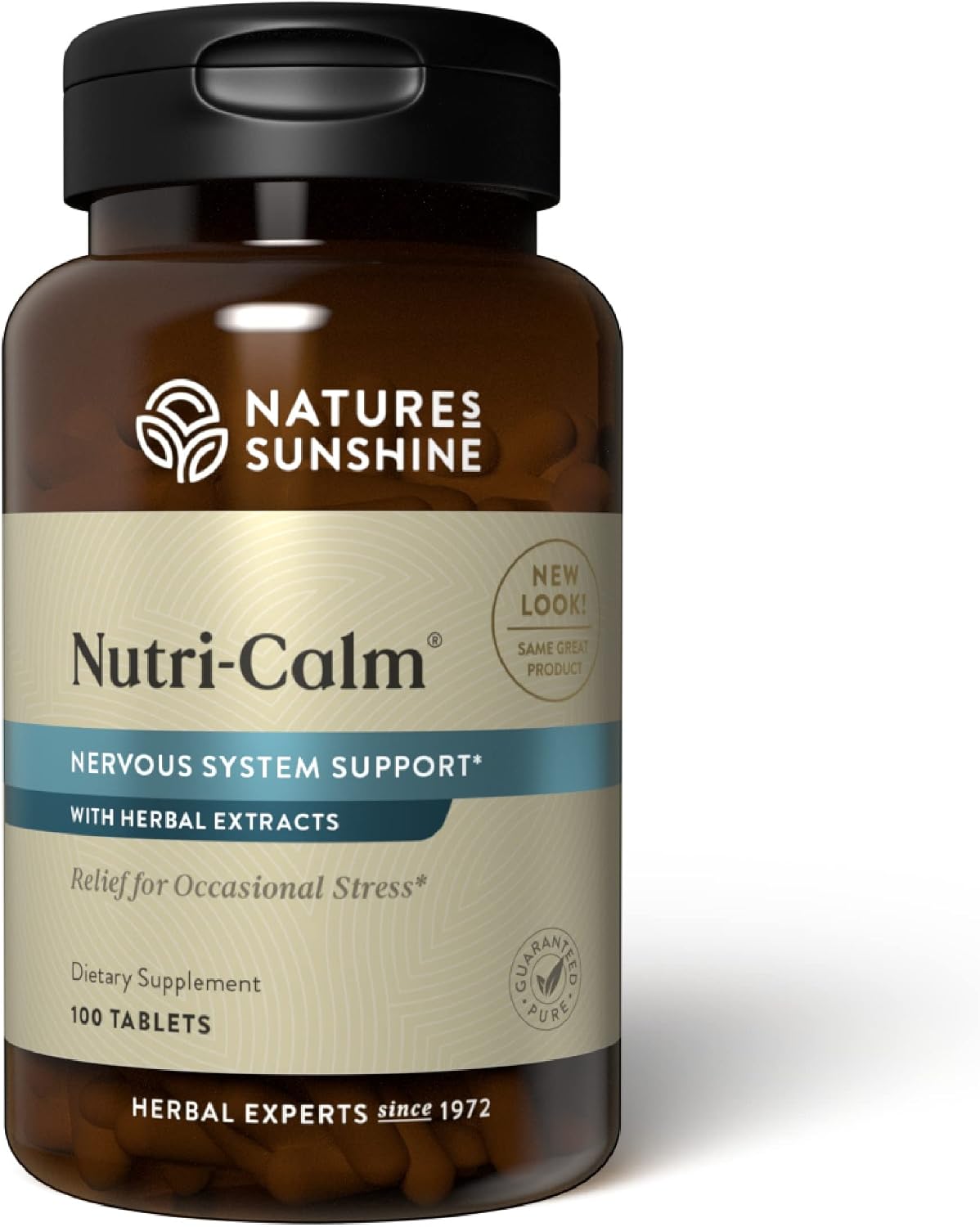 Nature’s Sunshine Nutri-Calm- Herbal Stress Relief Supplement for Natural Relief, Mood Support and Boost, Nervous System Support – 100 Count