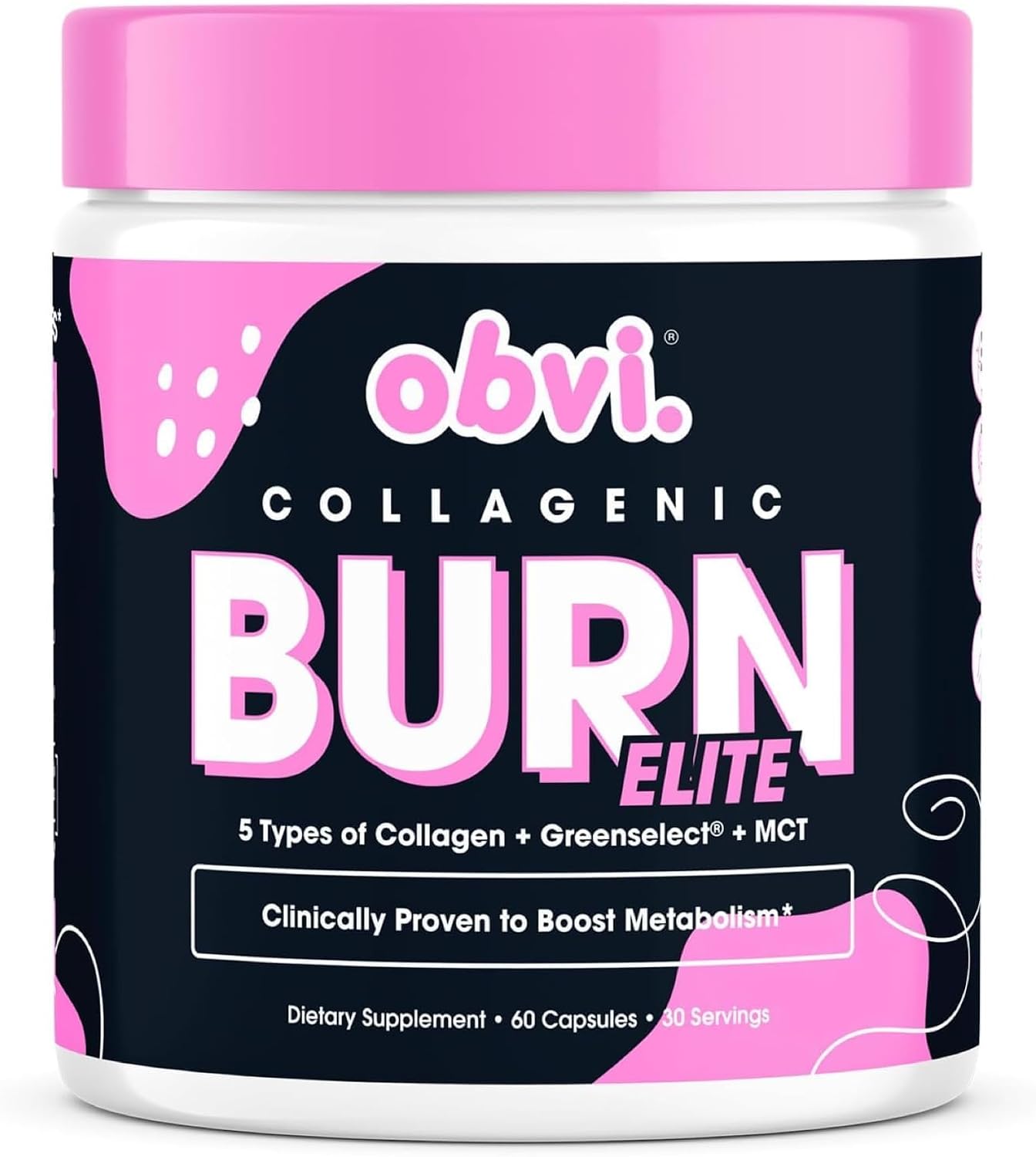 Obvi Burn Elite Thermogenic Collagen Supplement for Women, 60 Count