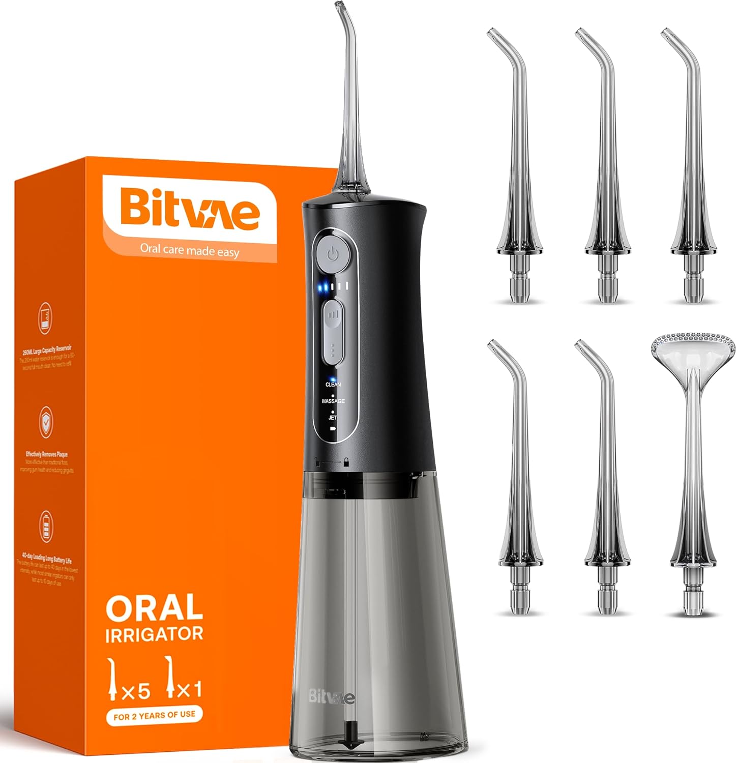 Bitvae Water Dental Flosser for Teeth, Cordless Water Teeth Cleaner Picks
