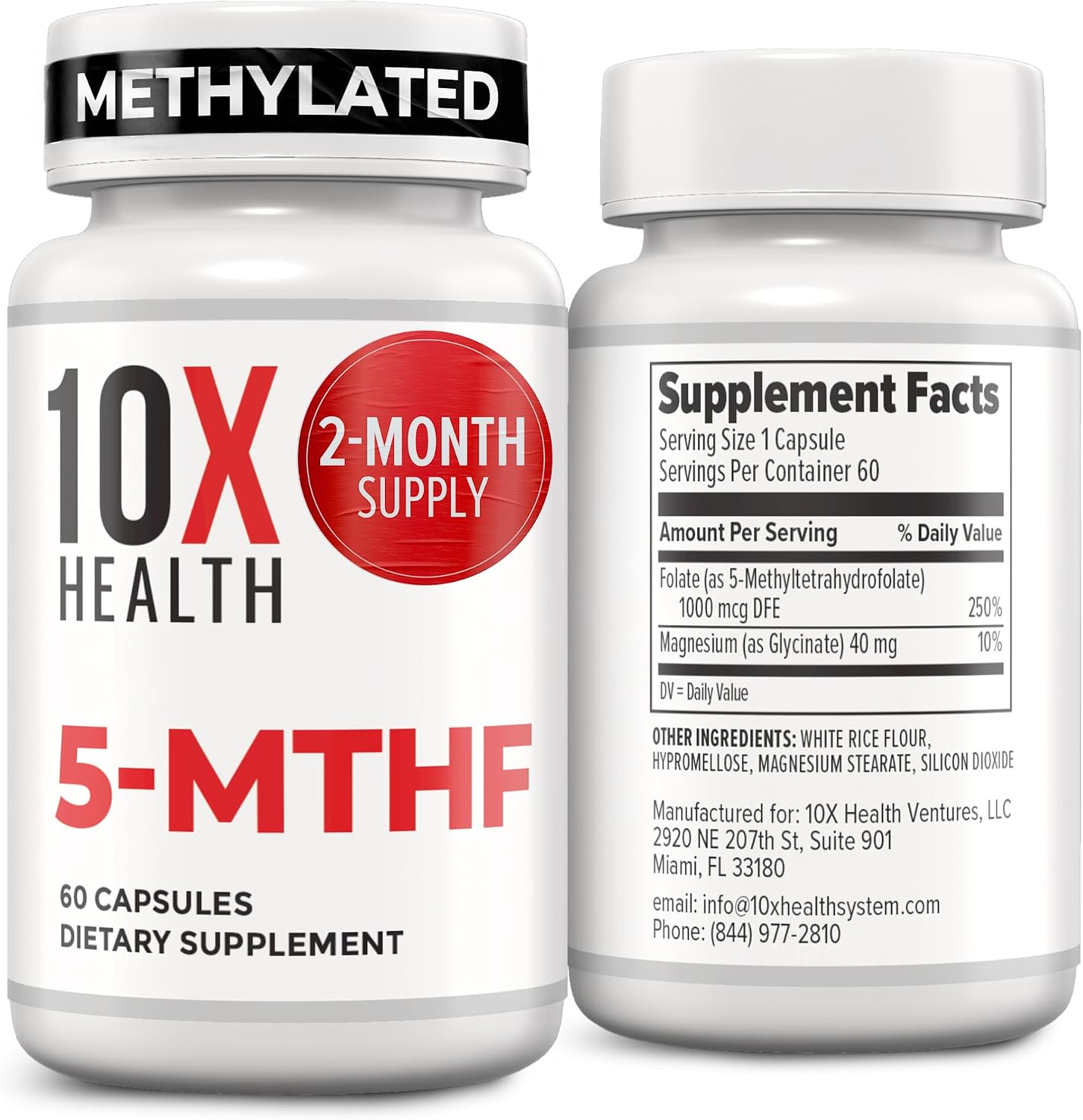 10X Health 5 Mthf – 60 Capsules