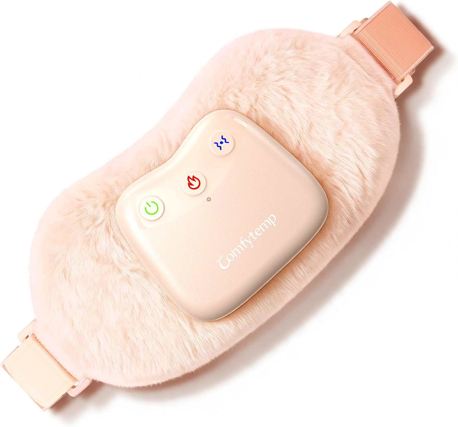 Comfytemp Plush Portable Heating Pad for Period Cramps Menstrual Cordless