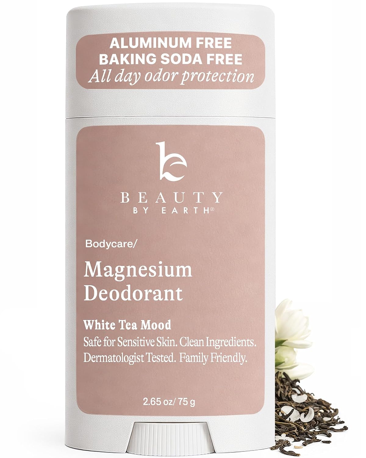 Aluminum Free Deodorant for Women – USA Made Natural Magnesium Deodorant | 55% Organic Ingredients, Baking Soda Free, Long-Lasting All-Day Odor Protection, Non-Irritating for Kids & Sensitive Skin