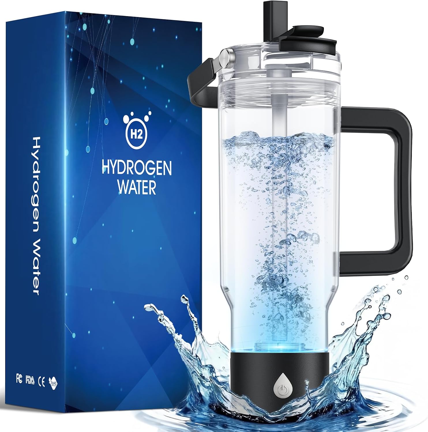Hydrogen Water Bottle, 26oz Hydrogen Water Generator with Detachable Base