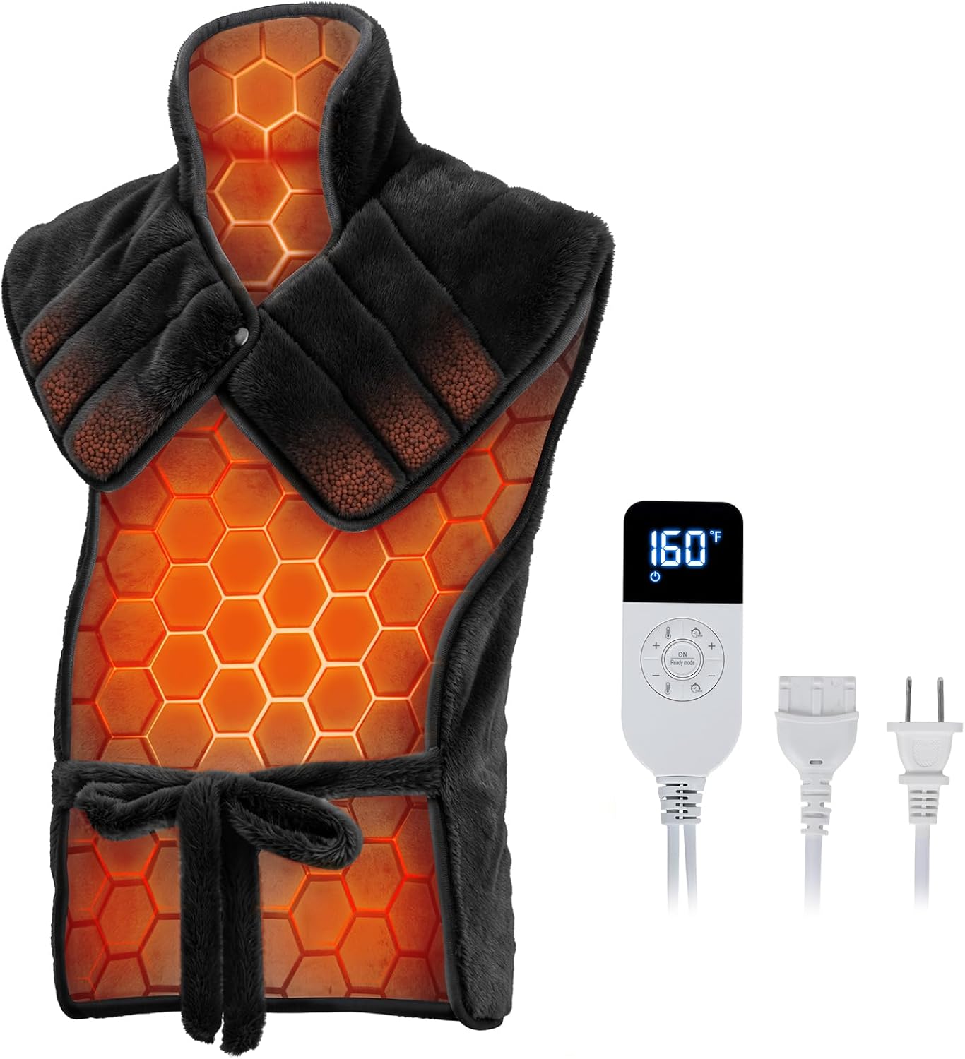 Fast-Heating Far Infrared Heating Pad for Neck and Shoulders and Back