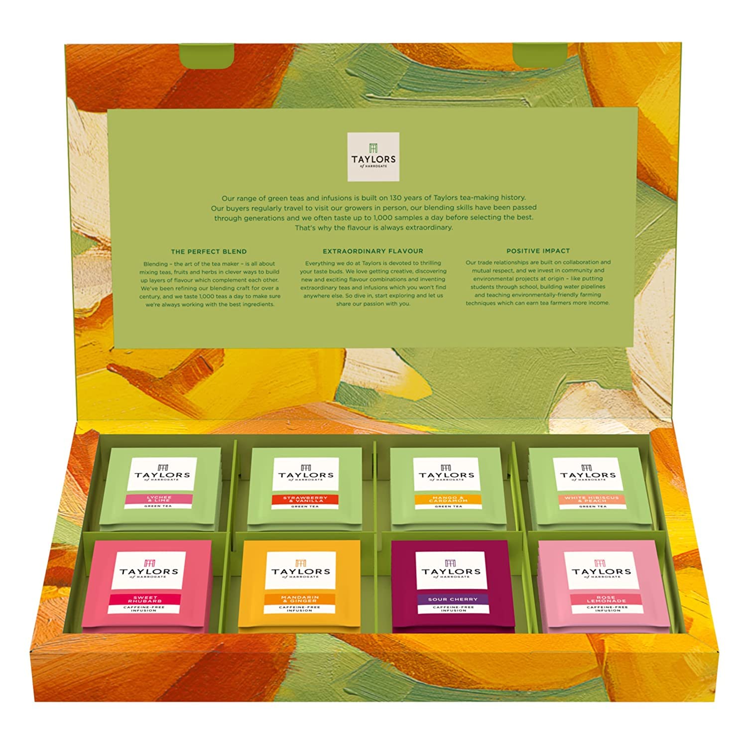 Taylors of Harrogate Green & Herbal Tea Sampler Gift Box, 48ct