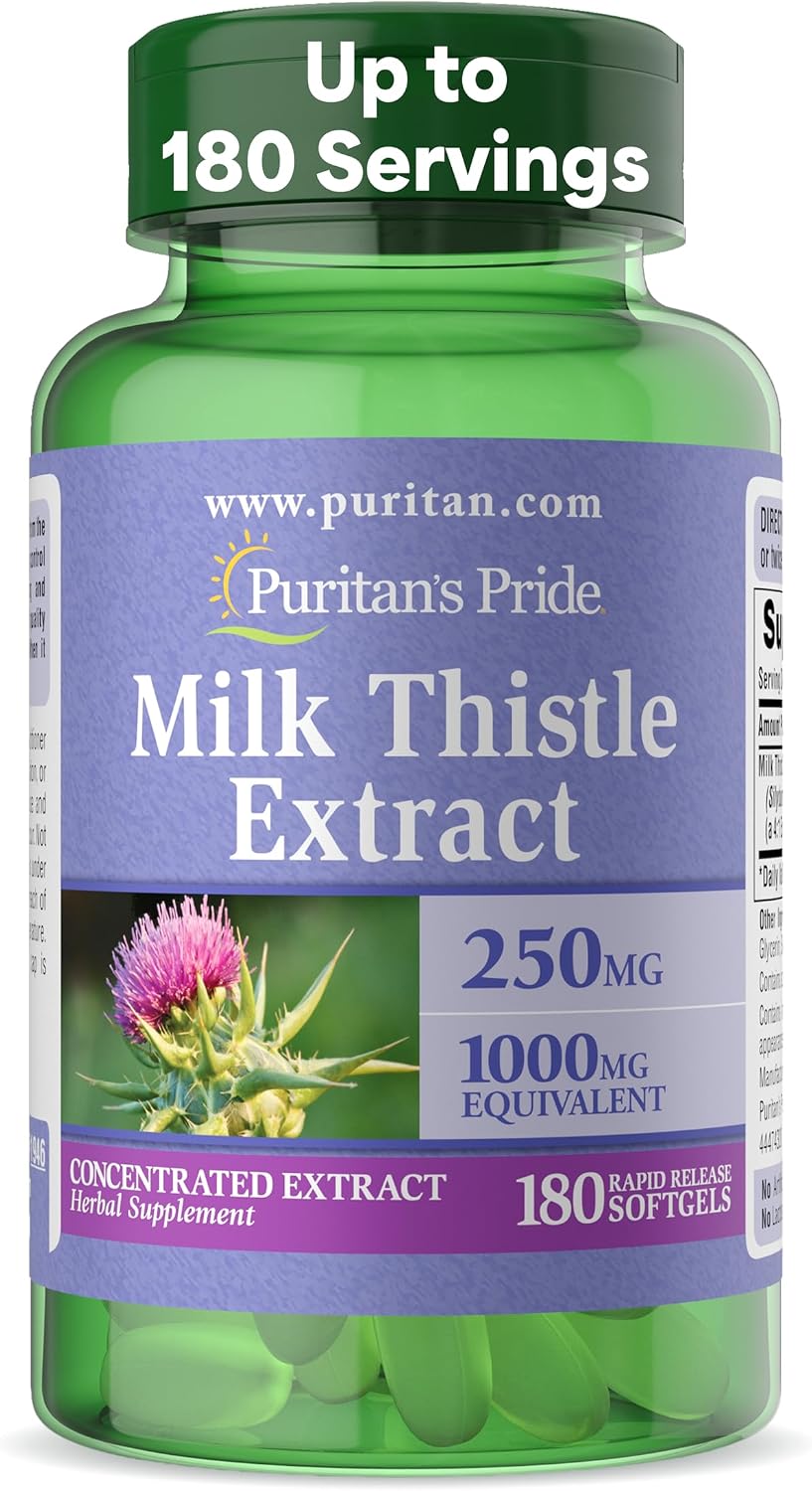 Puritan’s Pride Milk Thistle Silymarin 4:1 Concentration Extract 250mg