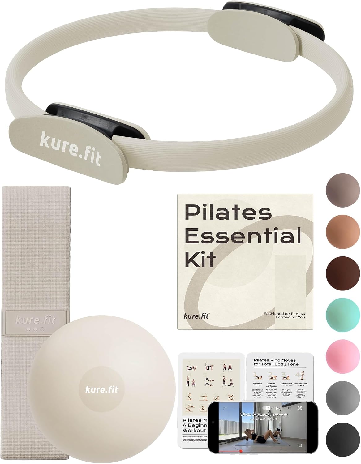 Pilates Kit | Pilates Equipment Set for Home Workouts | Accessories & Guide