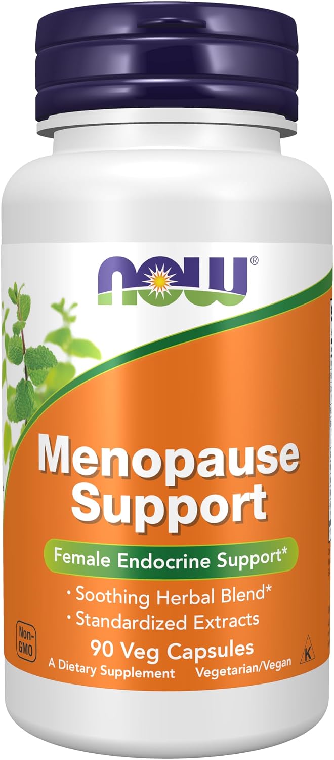 NOW Supplements, Menopause Support, Blend Includes Standardized Herbal Extracts and Other Nutrients, 90 Veg Capsules