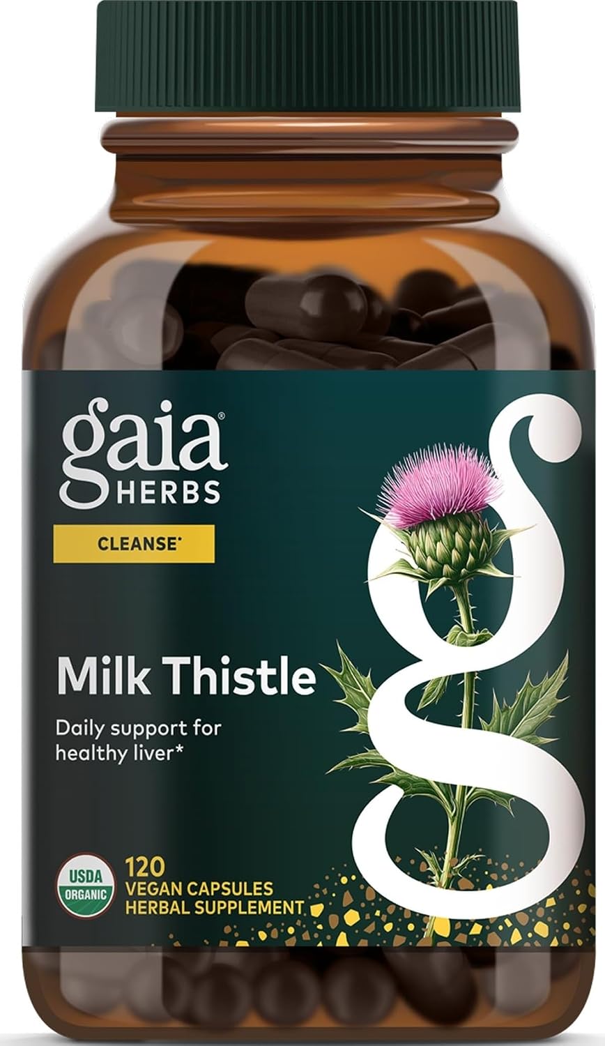 Gaia Herbs Milk Thistle, 120 Vegan Capsules, 40 Servings