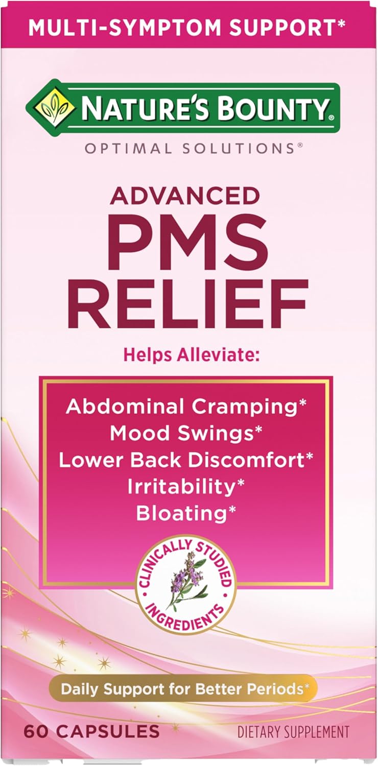 Nature’s Bounty Optimal Solutions Advanced PMS Relief for Menstrual Cycle