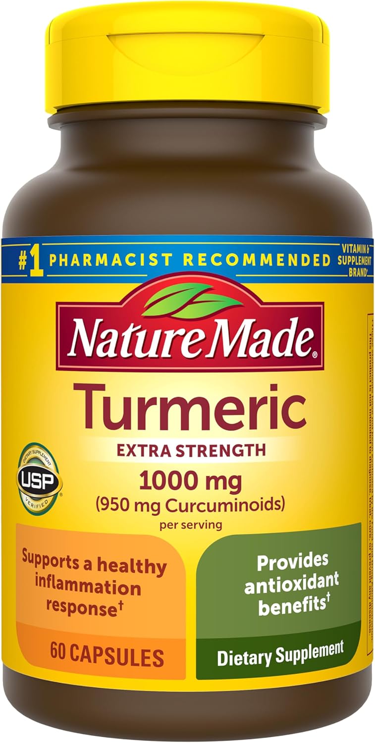 Nature Made Extra Strength Turmeric Curcumin with Black Pepper, 60 Capsules