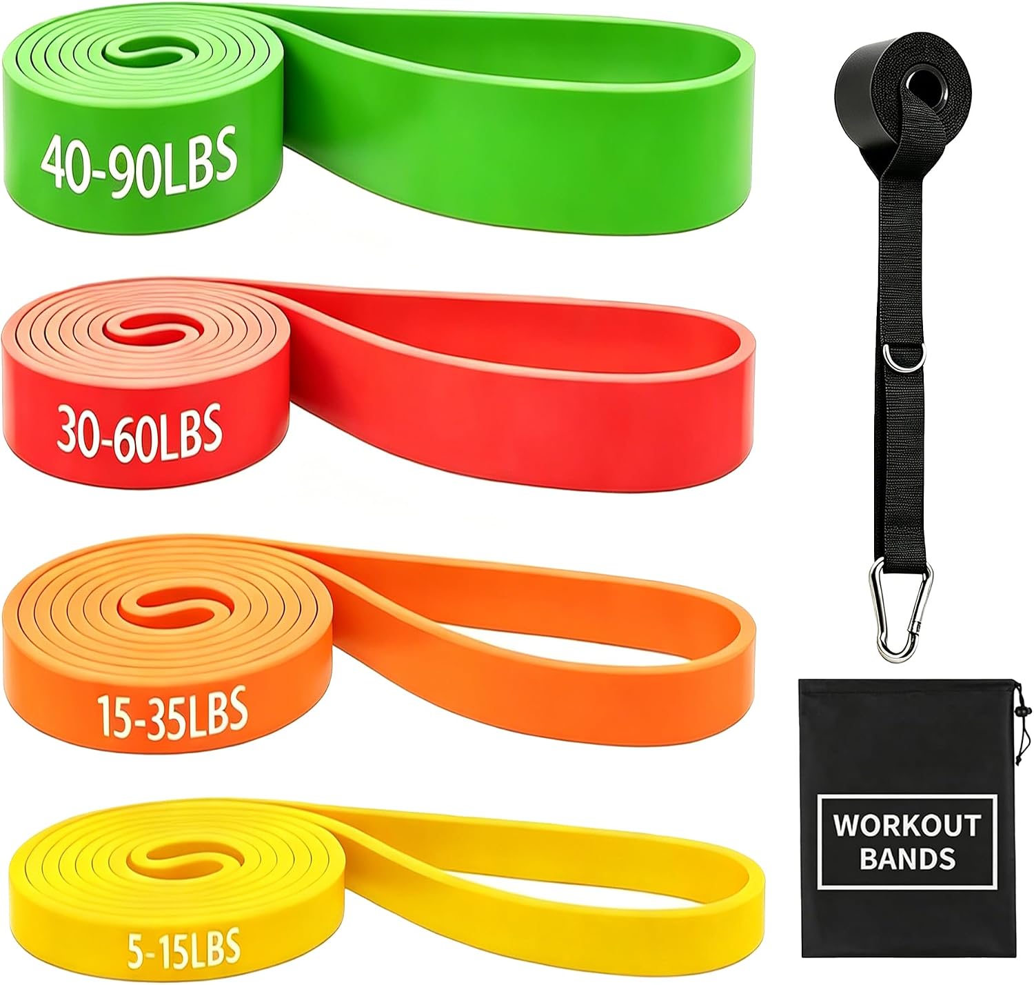Resistance Bands for Working Out, Pull Up Assist Bands Set, Workout for Women and Men, Exercise Bands,Training, Plasticity, Physical Therapy at Home/Gym