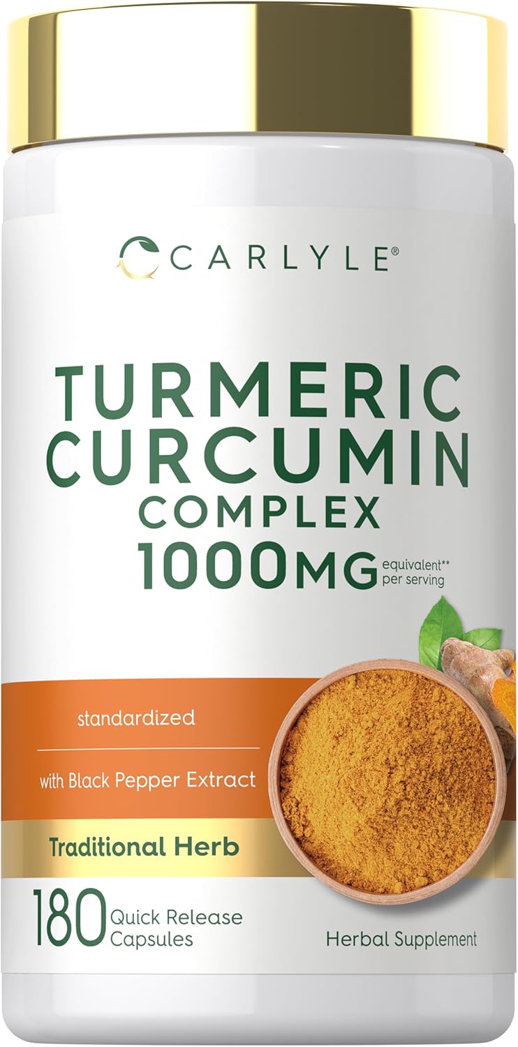 Carlyle Turmeric Curcumin with Black Pepper | 180 Capsules