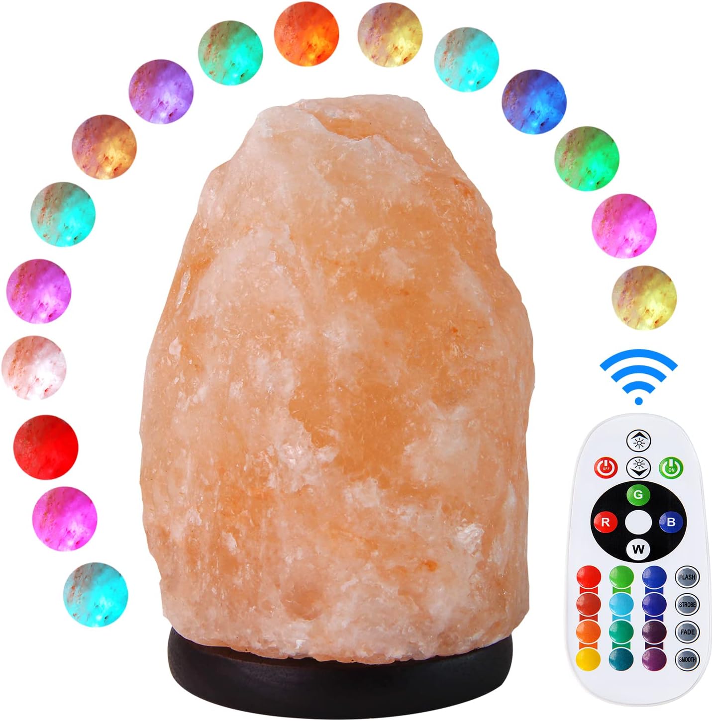 pursalt Himalayan Salt Lamp with Remote 7 Inches (5-6 Lbs), 16 RGB Colors