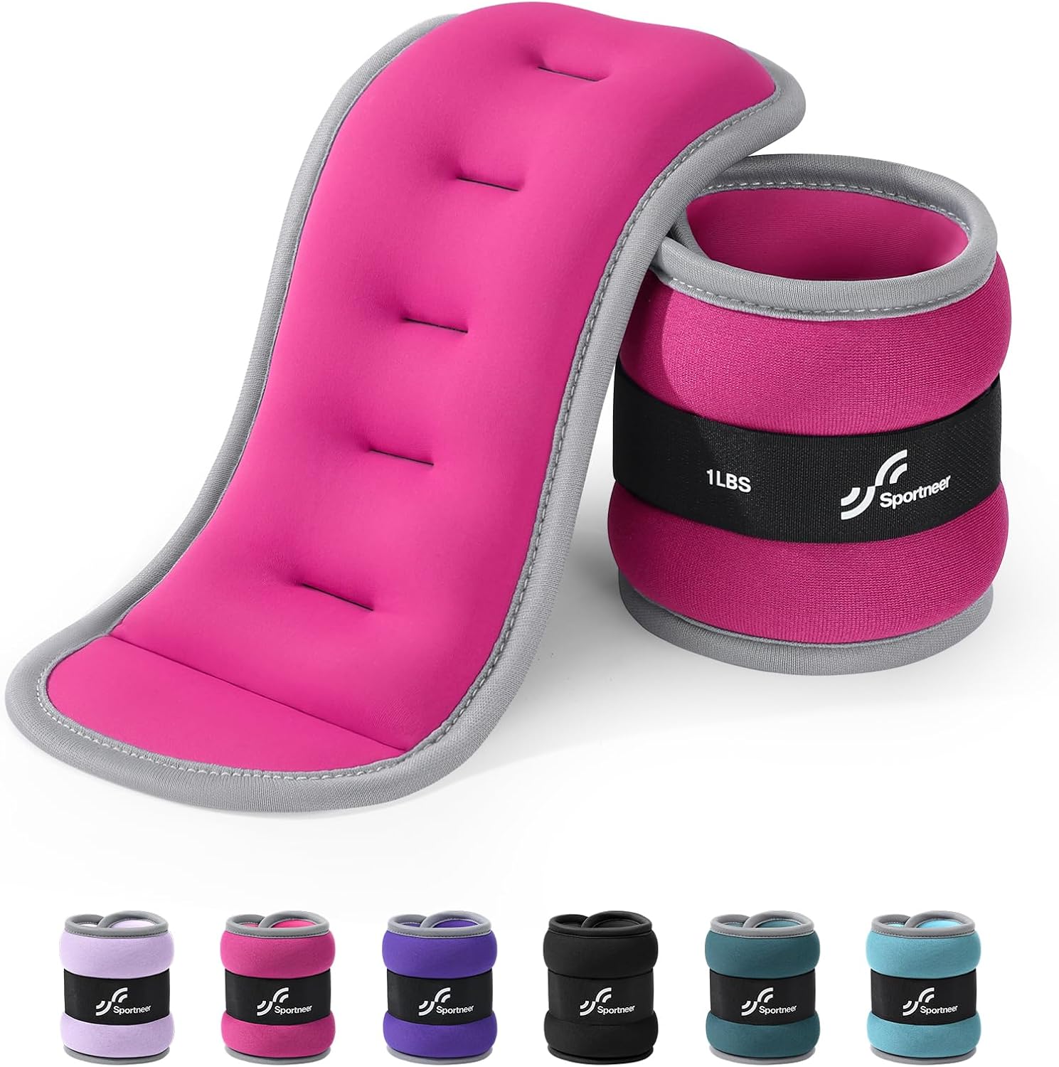 Sportneer Ankle Wrist Weights for Women Men Pair of 1/2/4/6/10 LBS Options