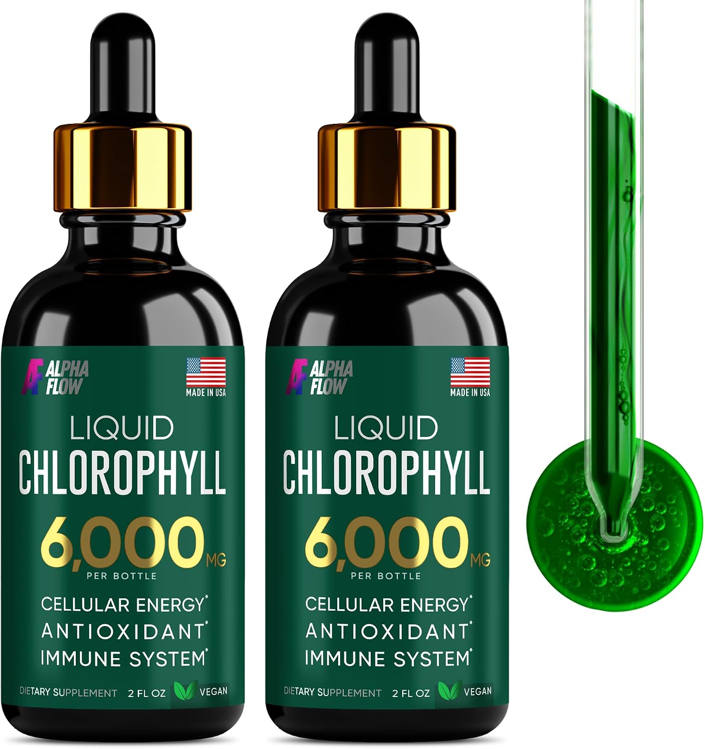 Alpha Flow 2 Pack Chlorophyll Liquid Drops