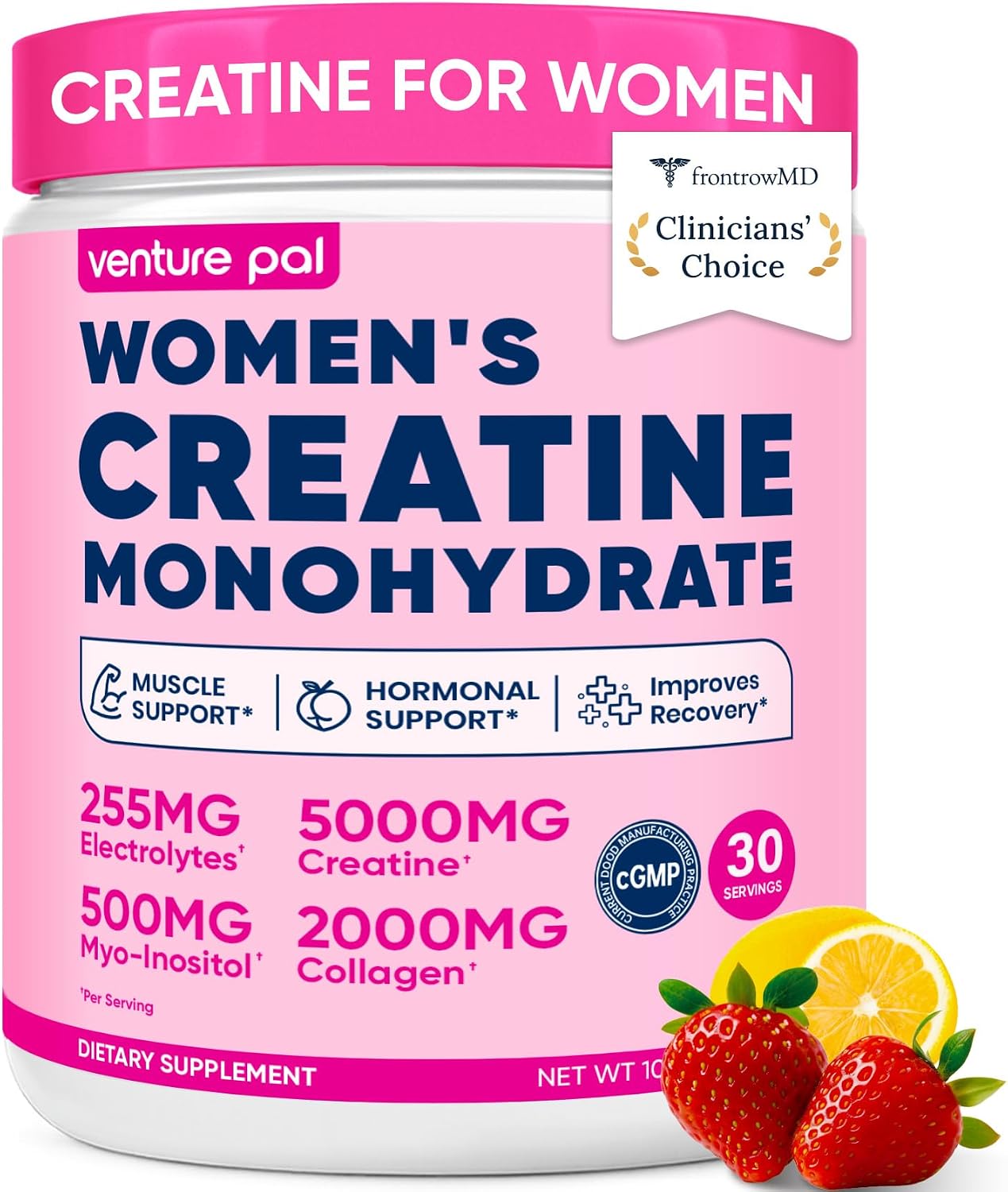 18 in 1 Creatine for Women with Collagen & Creatine Monohydrate 10.58 OZ | With Collagen, Myo & D-Chiro Inositol, Electrolytes & Vitamins for Strength, Recovery & Skin Support, Sugar Free