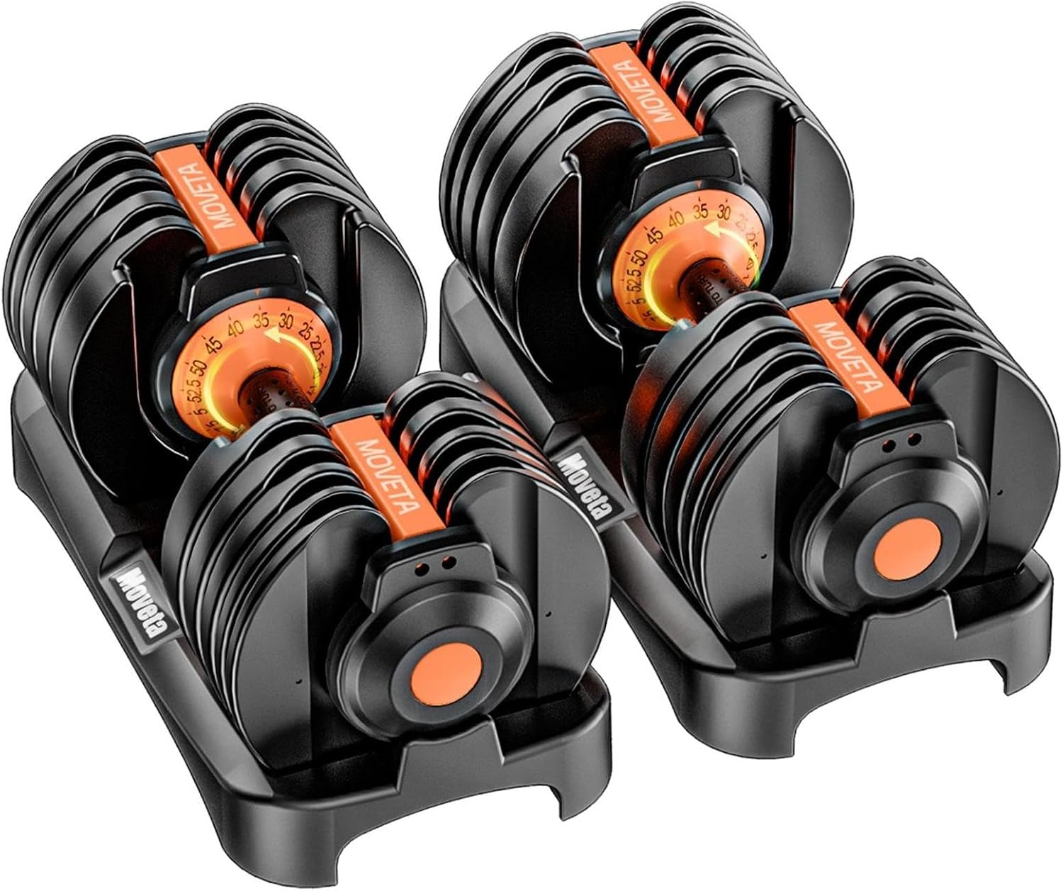 Adjustable Dumbbells Set of 2，Free Weights Dumbbells Set | Adjustable Dumbbell Set，52.5 lbs pair 105 lbs，15 in 1，for Men/Women Gym Equipment for Home Strength Training Equipment