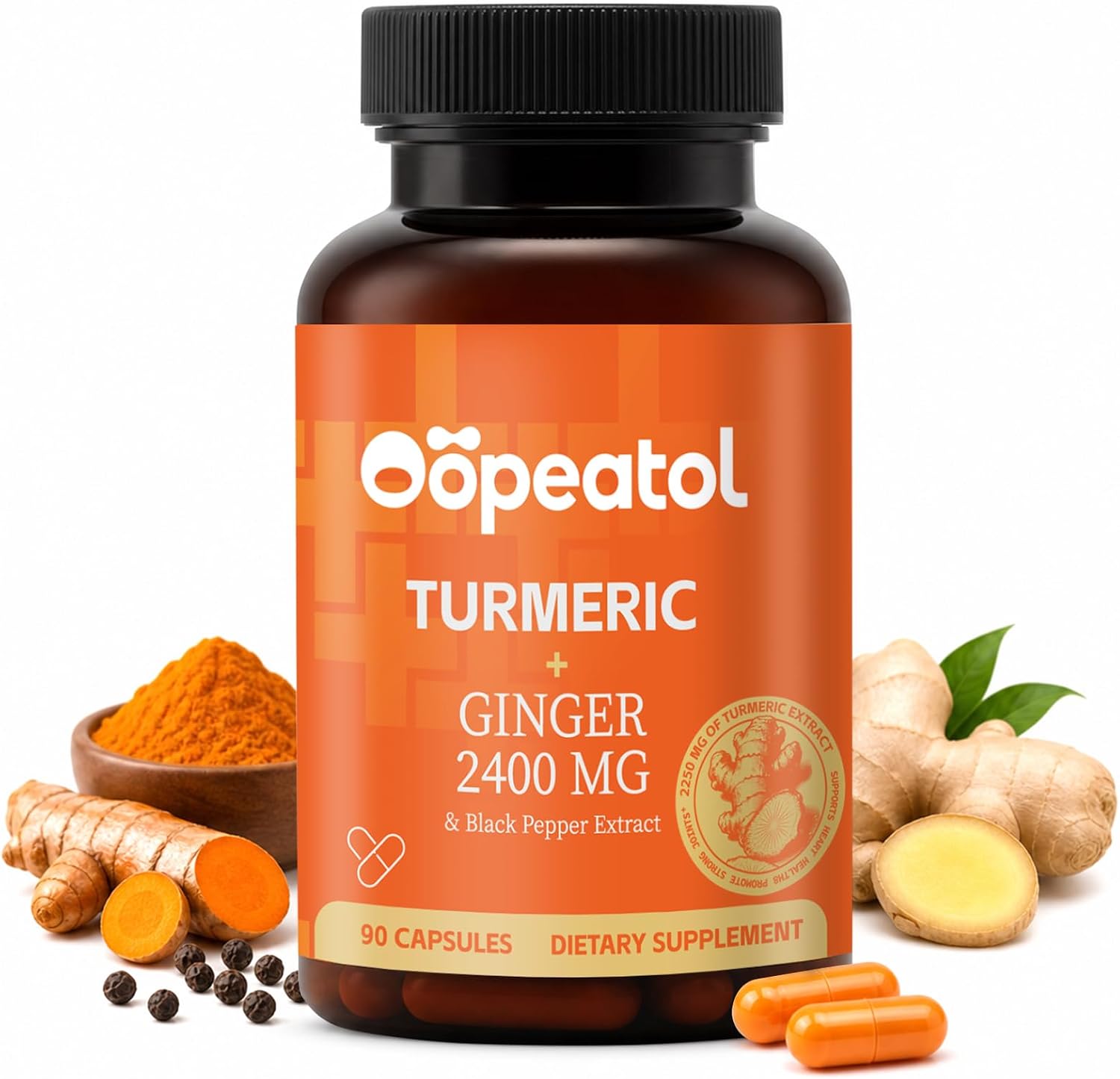 Turmeric Curcumin Supplement 2250mg with Black Pepper Extract Joint Comfort