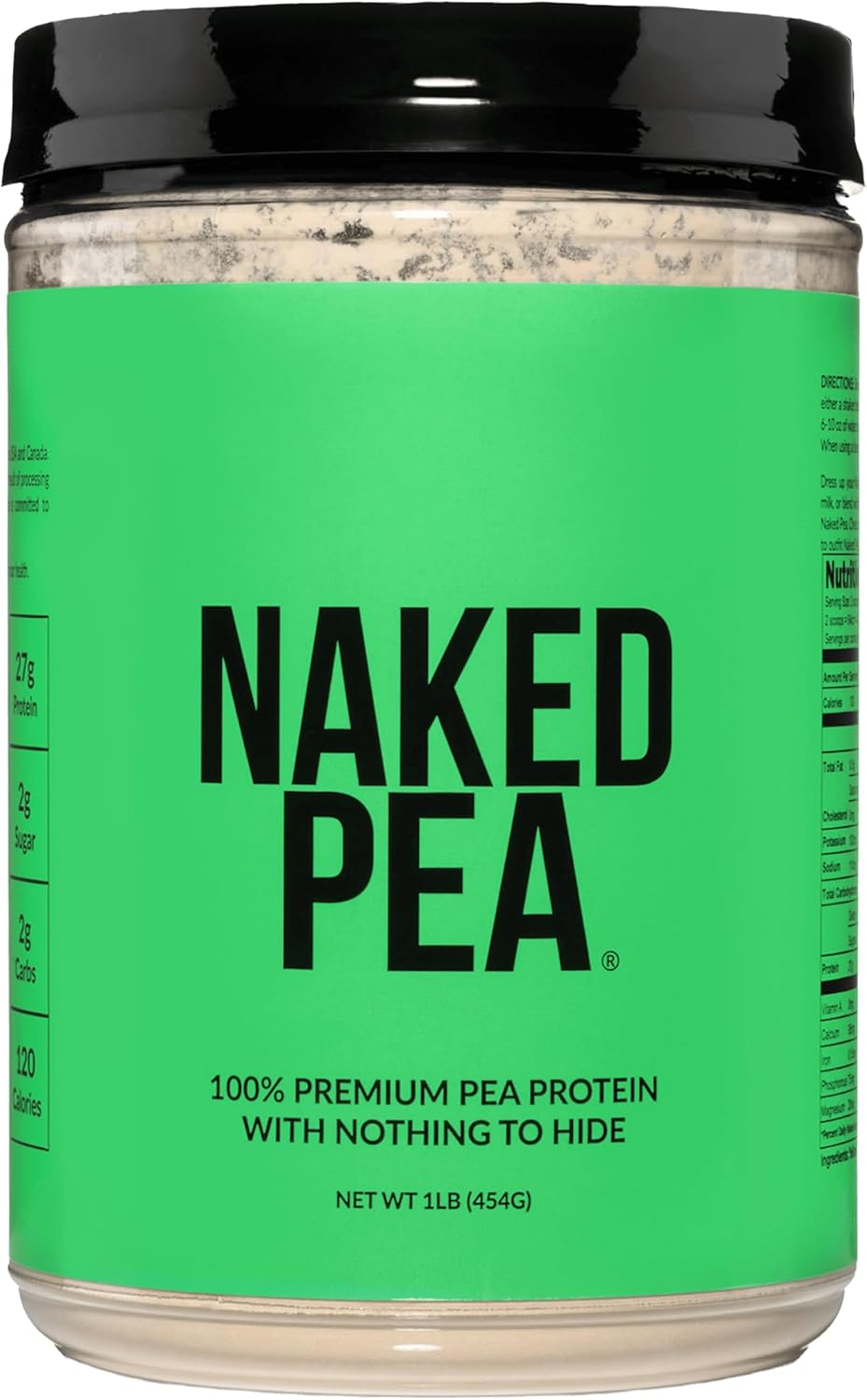 NAKED Pea – Pea Protein Isolate – Plant Based, Vegetarian & Vegan Protein. NSF Certified, Easy to Digest, Non-GMO, No Lactose, No Soy and Gluten Free – 15 Servings