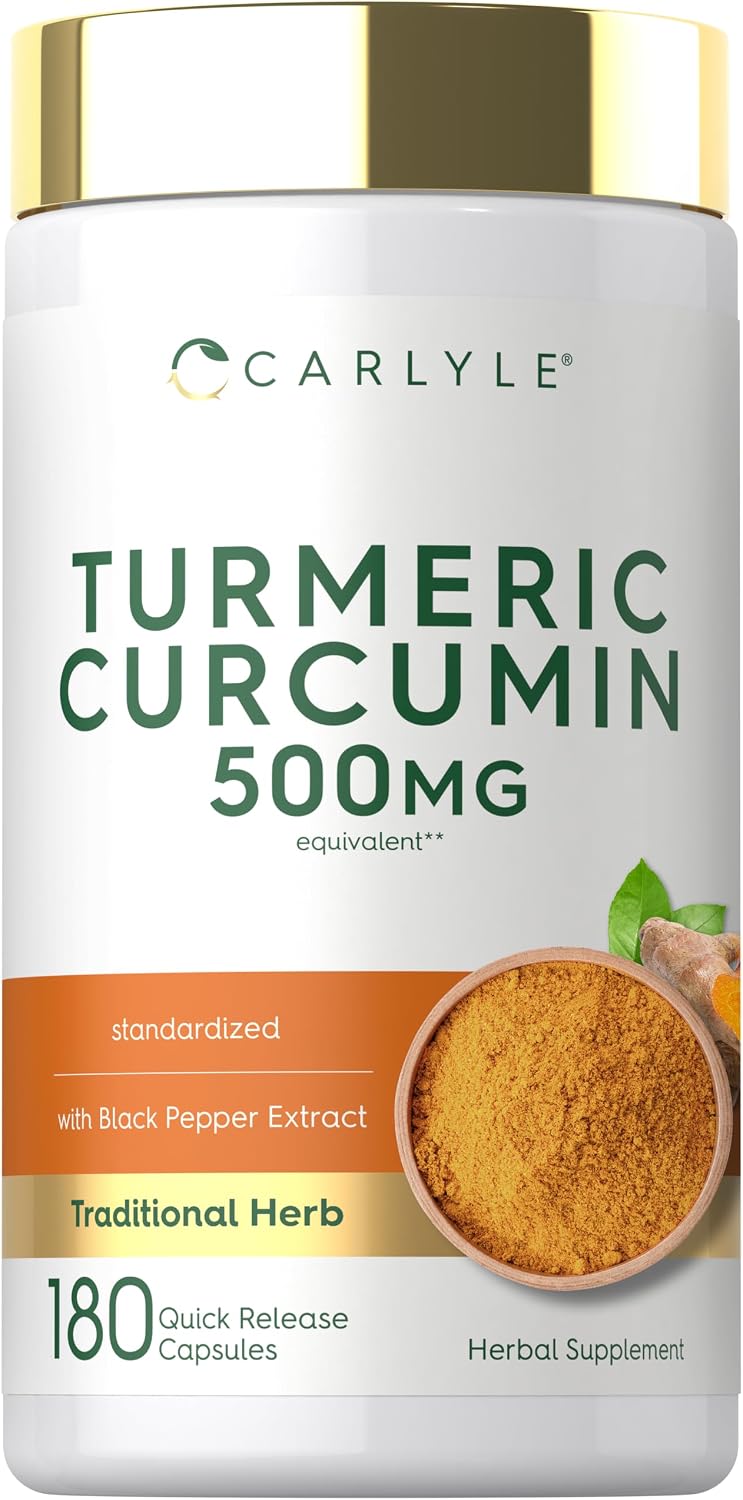 Carlyle Turmeric Curcumin Supplement | 180 Capsules