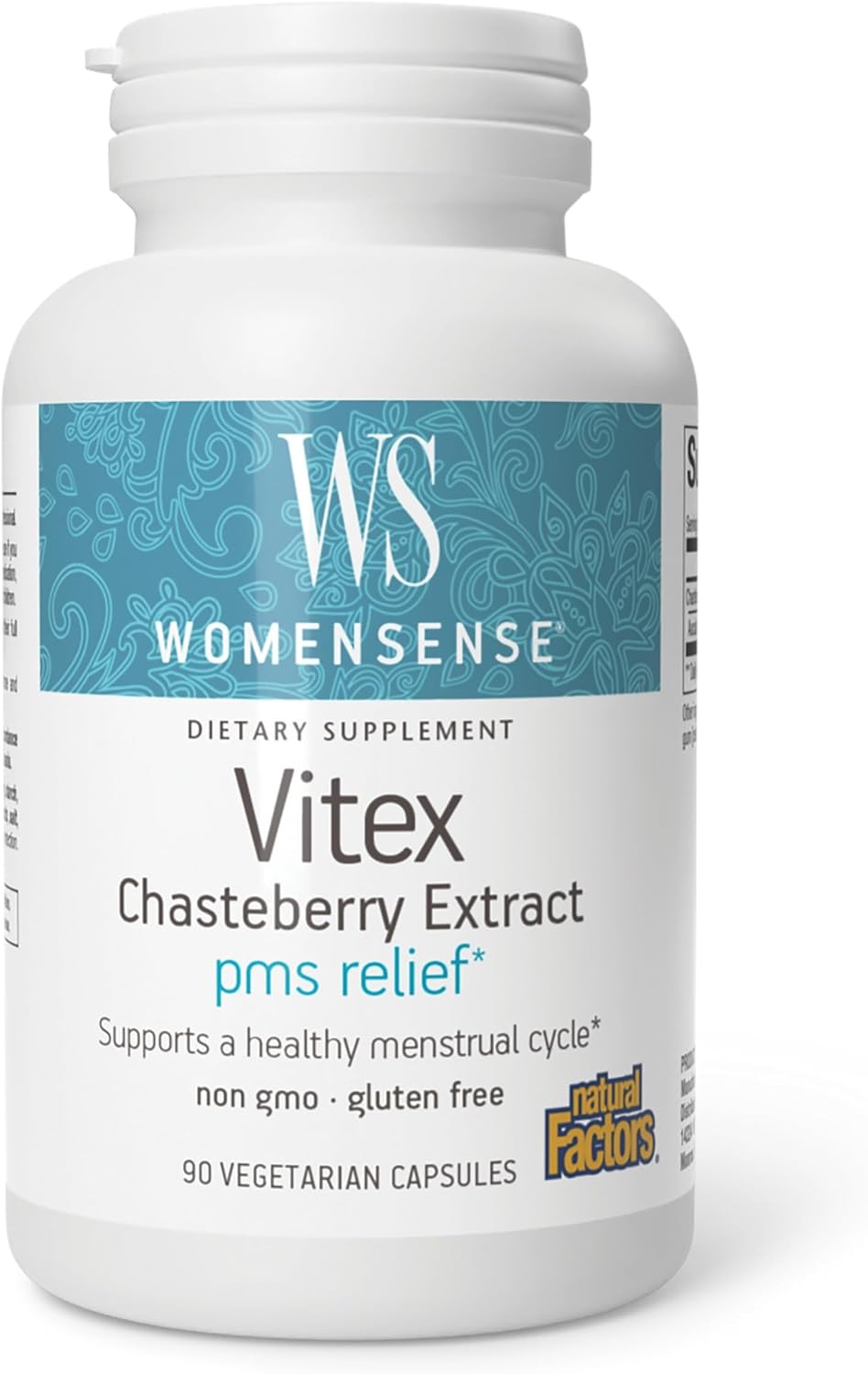 Natural Factors Vitex Chasteberry for Women, Hormonal Balance*, 90 Veg Caps | Helps Support a Healthy Monthly Cycle & Women’s Reproductive Health* with Vitex Chasteberry Fruit Extract