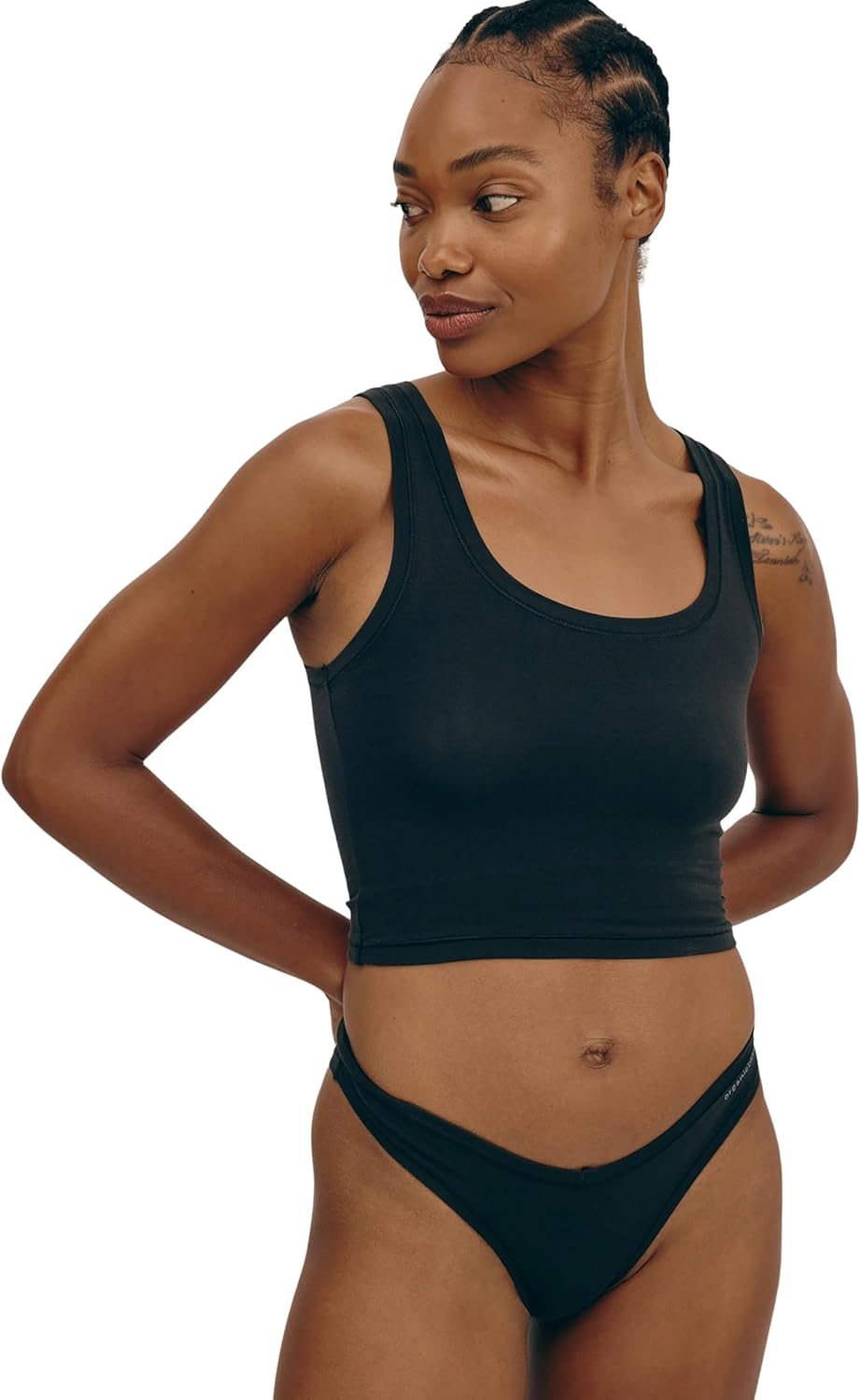 Organic Basics Women’s Flex Crop Scoop Neck Tank Top