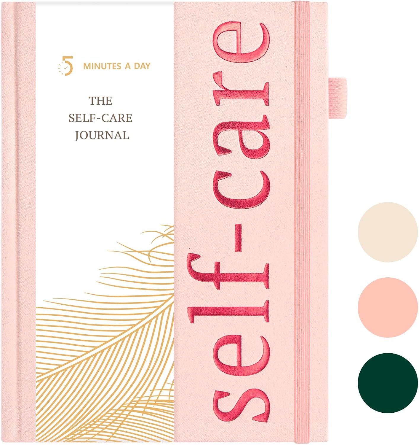 5 MINUTES A DAY Self-Care Journal – 91 Days Daily Reflection Notebook | Mental Health Journal, Anxiety & Guided Journal for Women & Men, Meditation & Mood Log, A5 (Pink)
