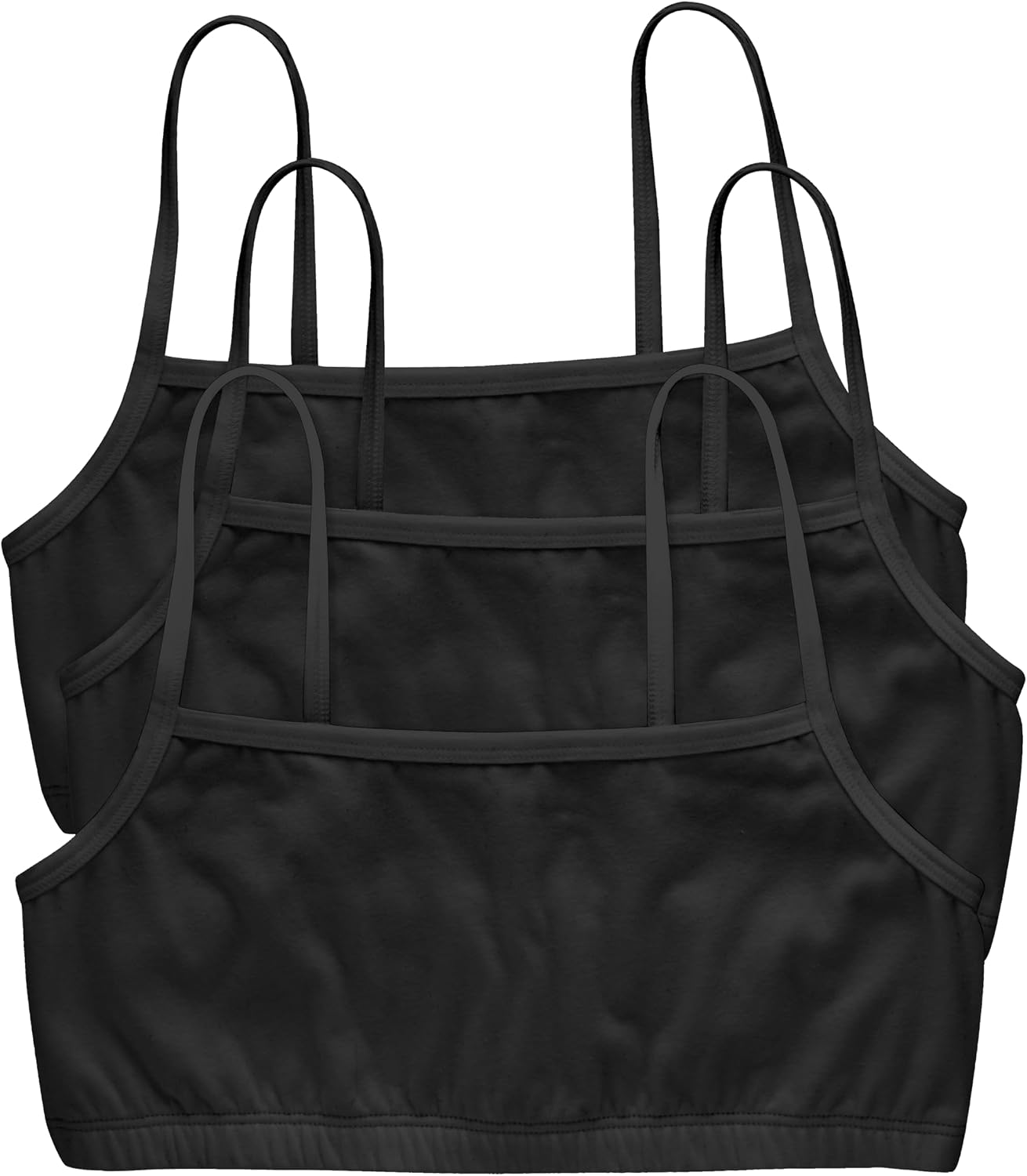 Hanes Women’s String Bralette Pack, 3-Pack, Cotton Sports Bralette Bras for Women, Solid or Assorted Wireless Bras