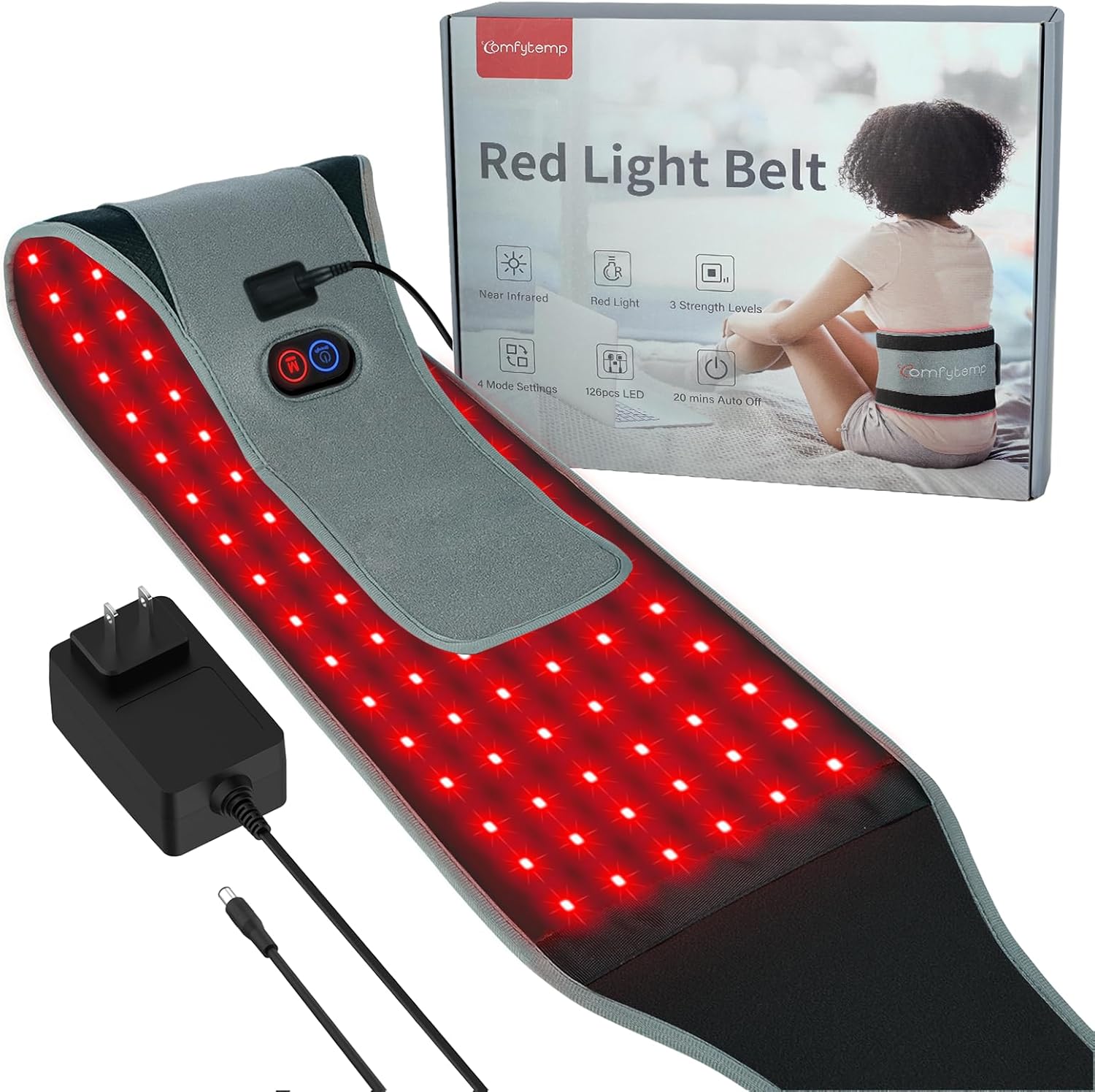 Comfytemp Red Light Belt with 126 LEDs, 660nm & 850nm, 22W(Corded)