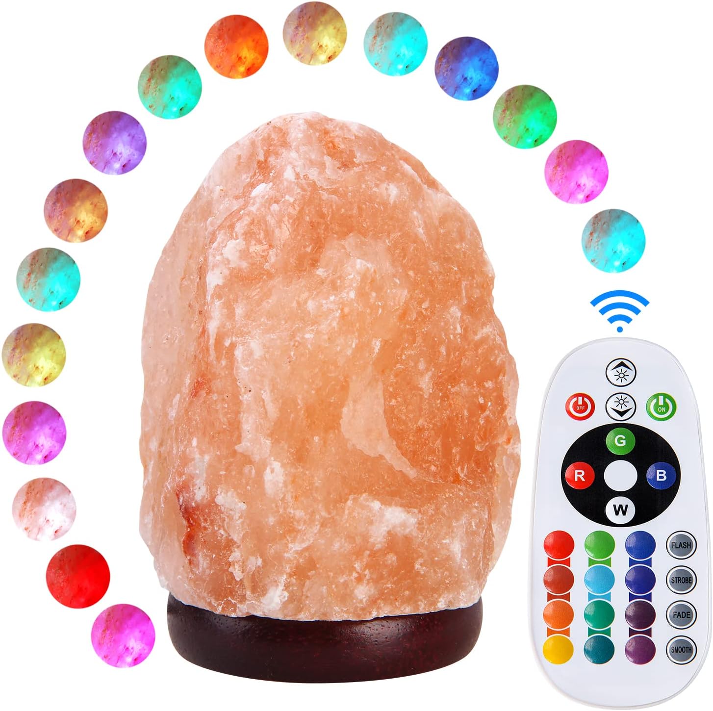 pursalt Himalayan Salt Lamp with Remote 5.5 Inches (1.65 Lbs), 16 Colors