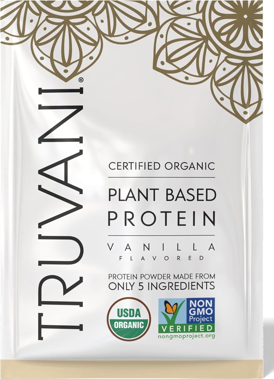 Truvani Organic Plant Based Protein Powder | Vanilla | 1 Serving