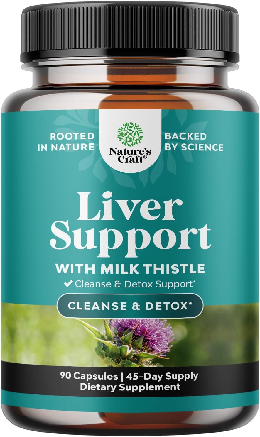 Liver Cleanse Capsules with Milk Thistle, Choline & Dandelion, 90 Capsules