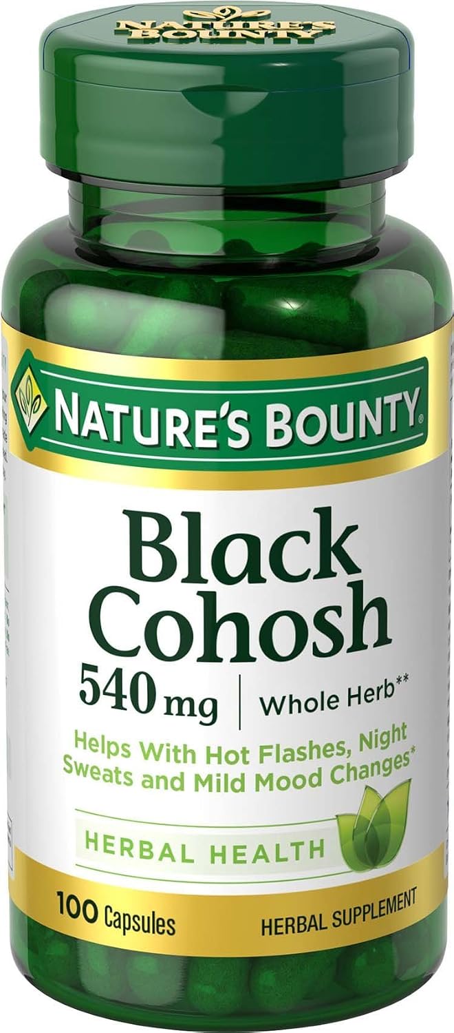Nature’s Bounty Black Cohosh Natural Capsules, 540 mg, 100 Count